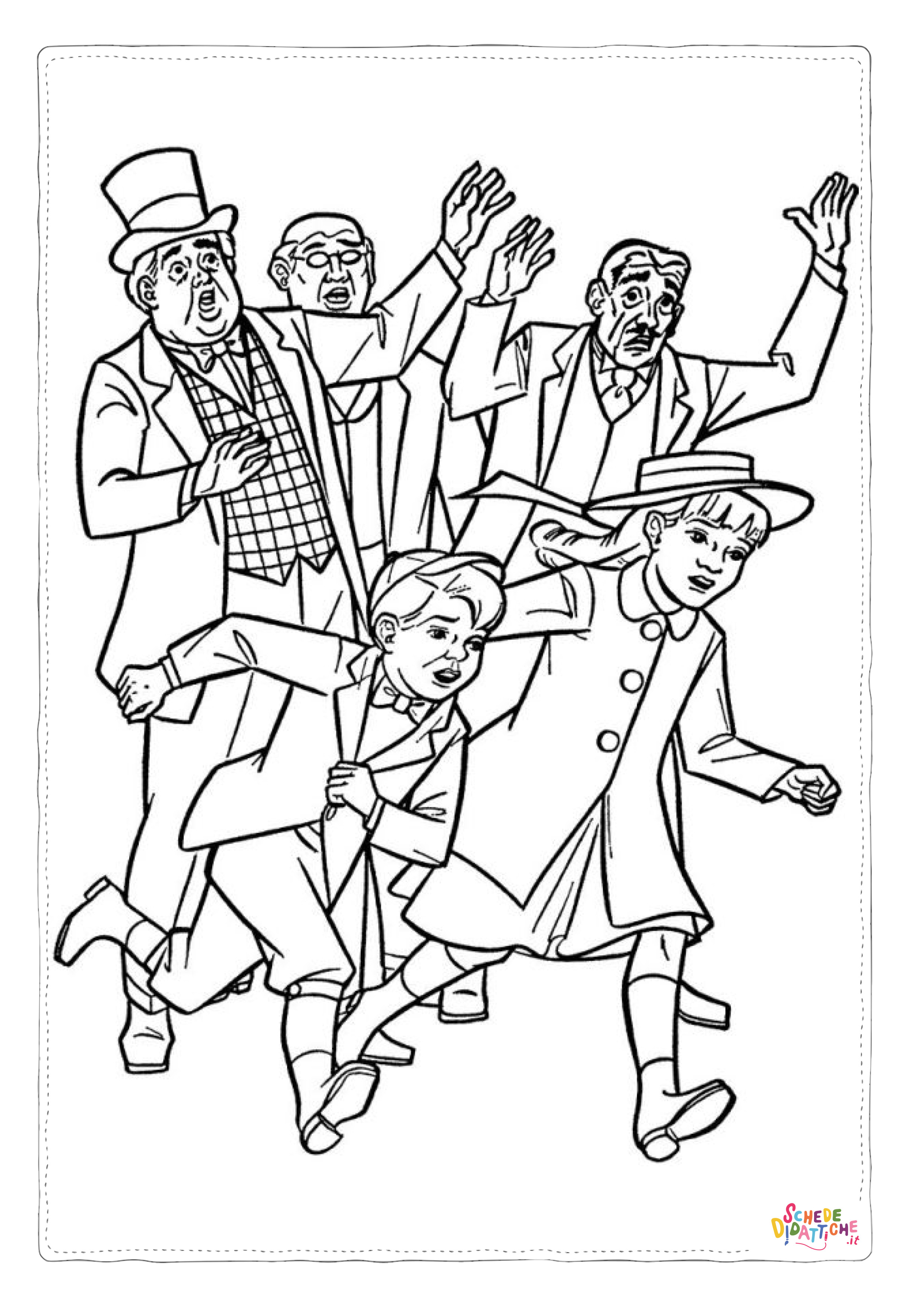 Disegno "Disegno di Mary Poppins da stampare e colorare 13" Disegno di Mary Poppins da stampare e colorare 13