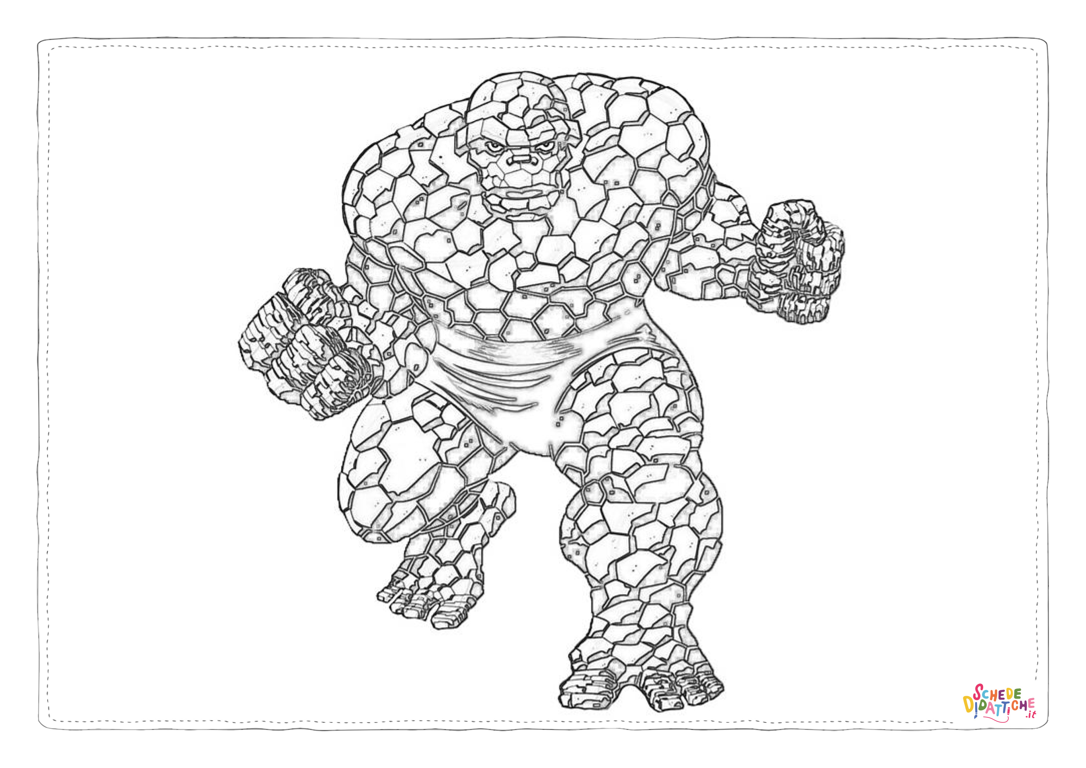 Disegno "Disegno di I Fantastici 4 da stampare e colorare 4" Disegno di I Fantastici 4 da stampare e colorare 4