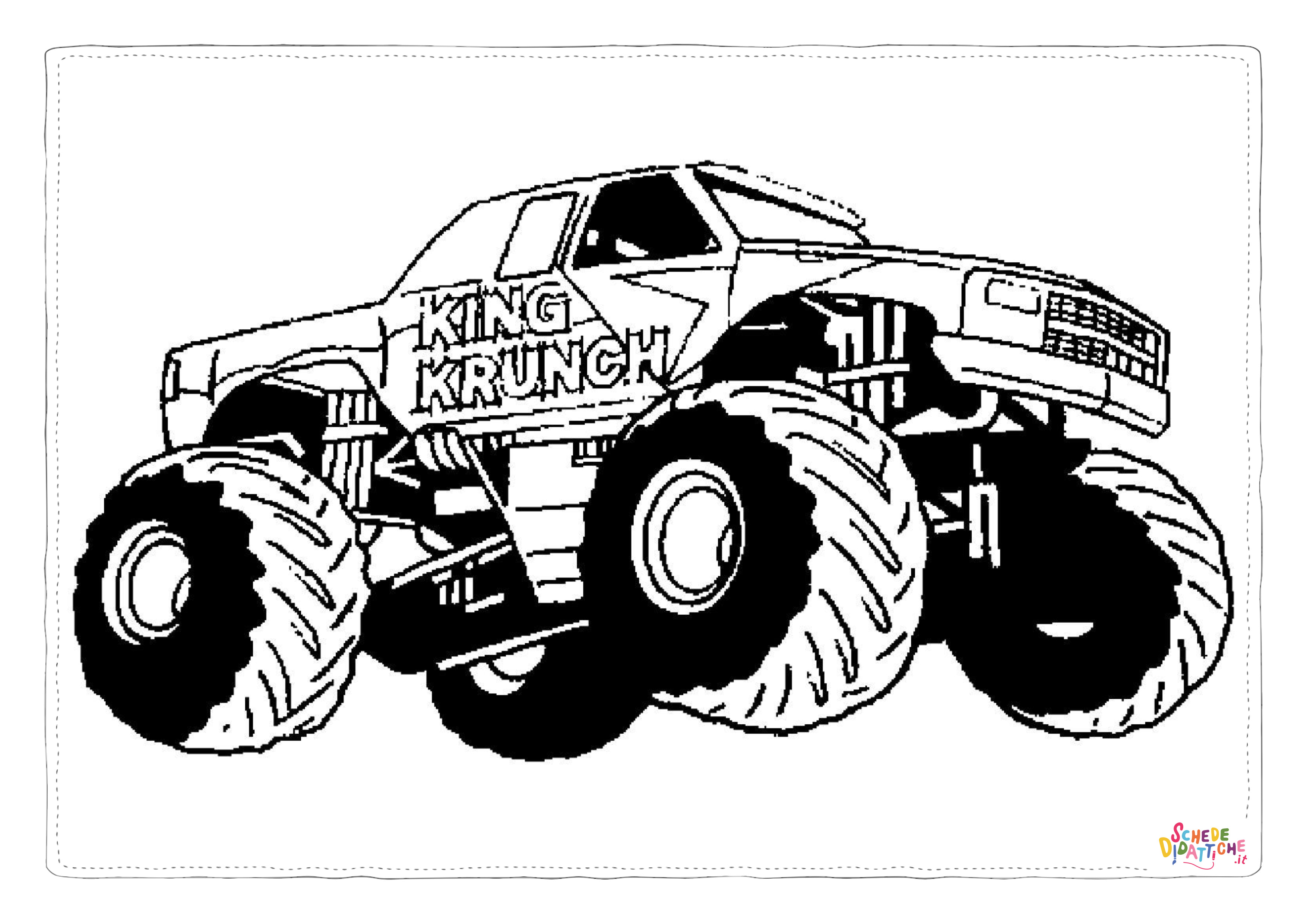 Disegno "Disegno di monstertruck da stampare e colorare 4" Disegno di monstertruck da stampare e colorare 4