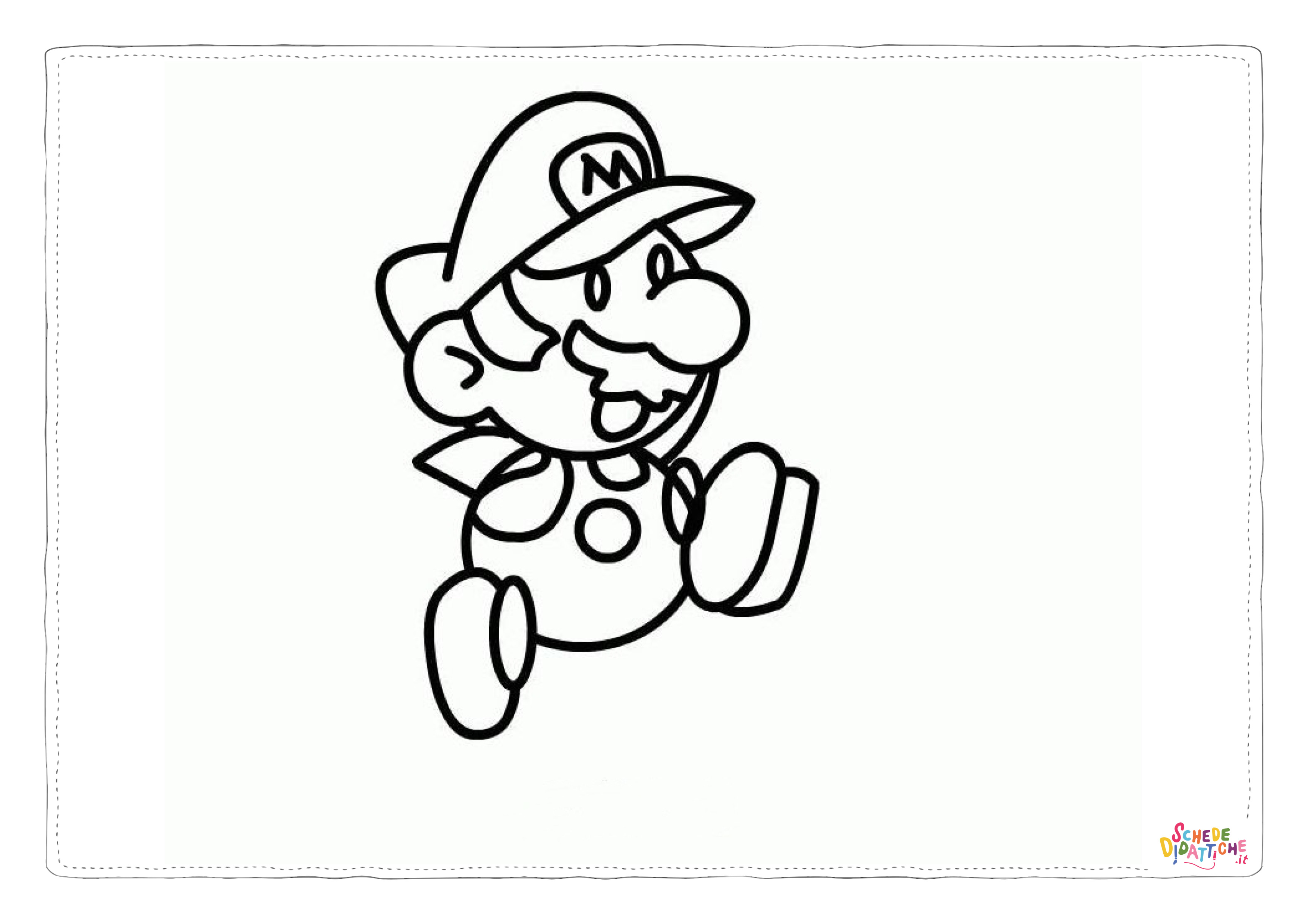 Disegno "Disegno di Super Mario da stampare e colorare 8" Disegno di Super Mario da stampare e colorare 8
