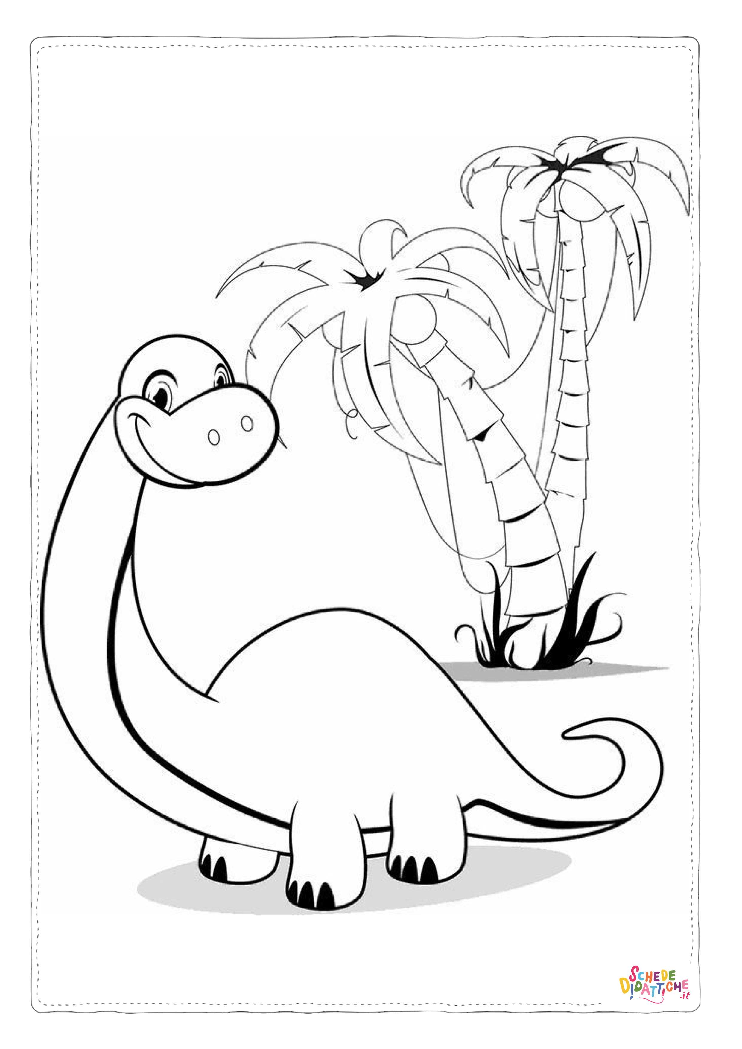 Disegno "Disegno di Brachiosauro da stampare e colorare 37" Disegno di Brachiosauro da stampare e colorare 37