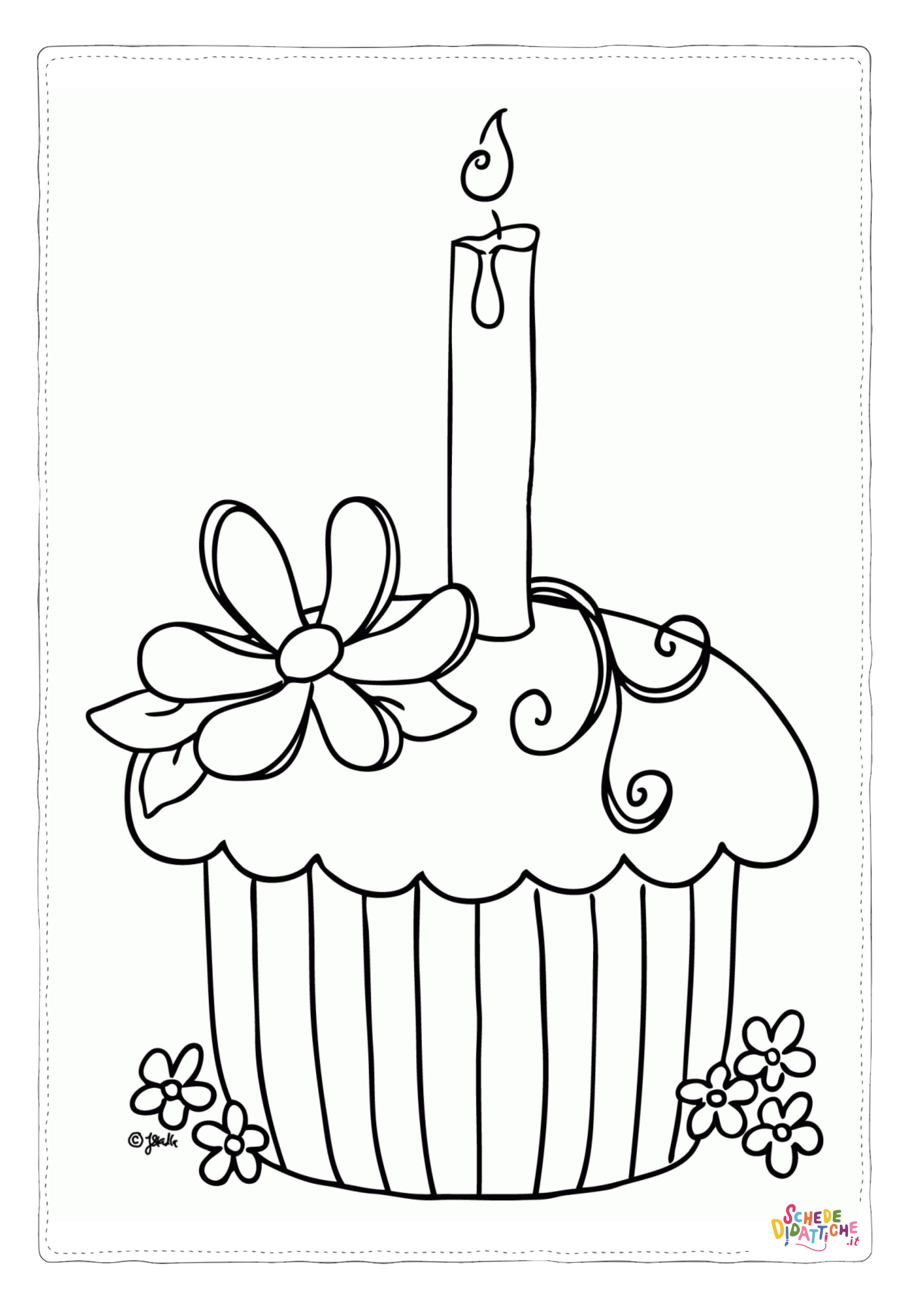 Disegno "Disegno di compleanno da stampare e colorare 58" Disegno di compleanno da stampare e colorare 58