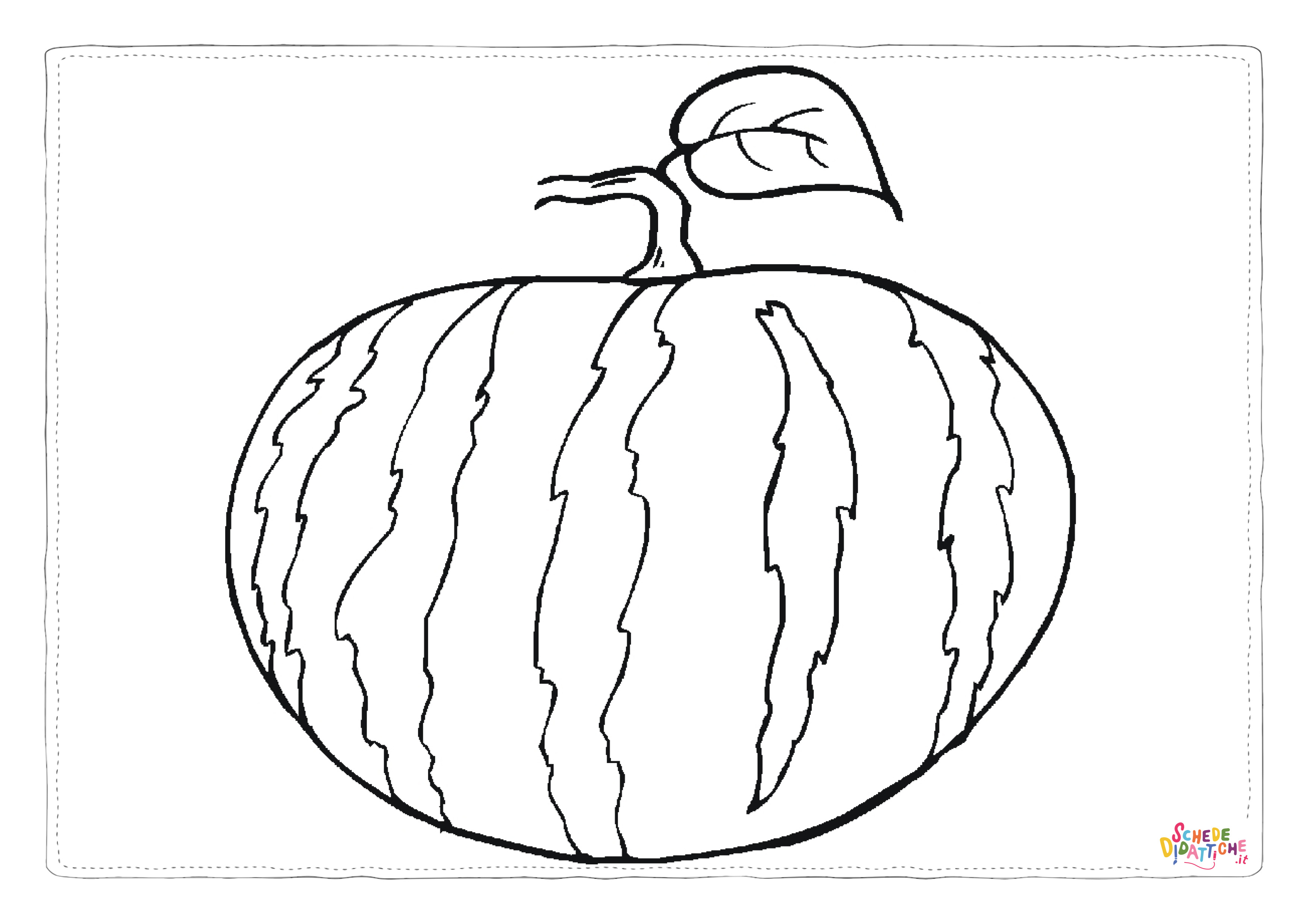 Disegno "Disegno di zucca da stampare e colorare 5" Disegno di zucca da stampare e colorare 5