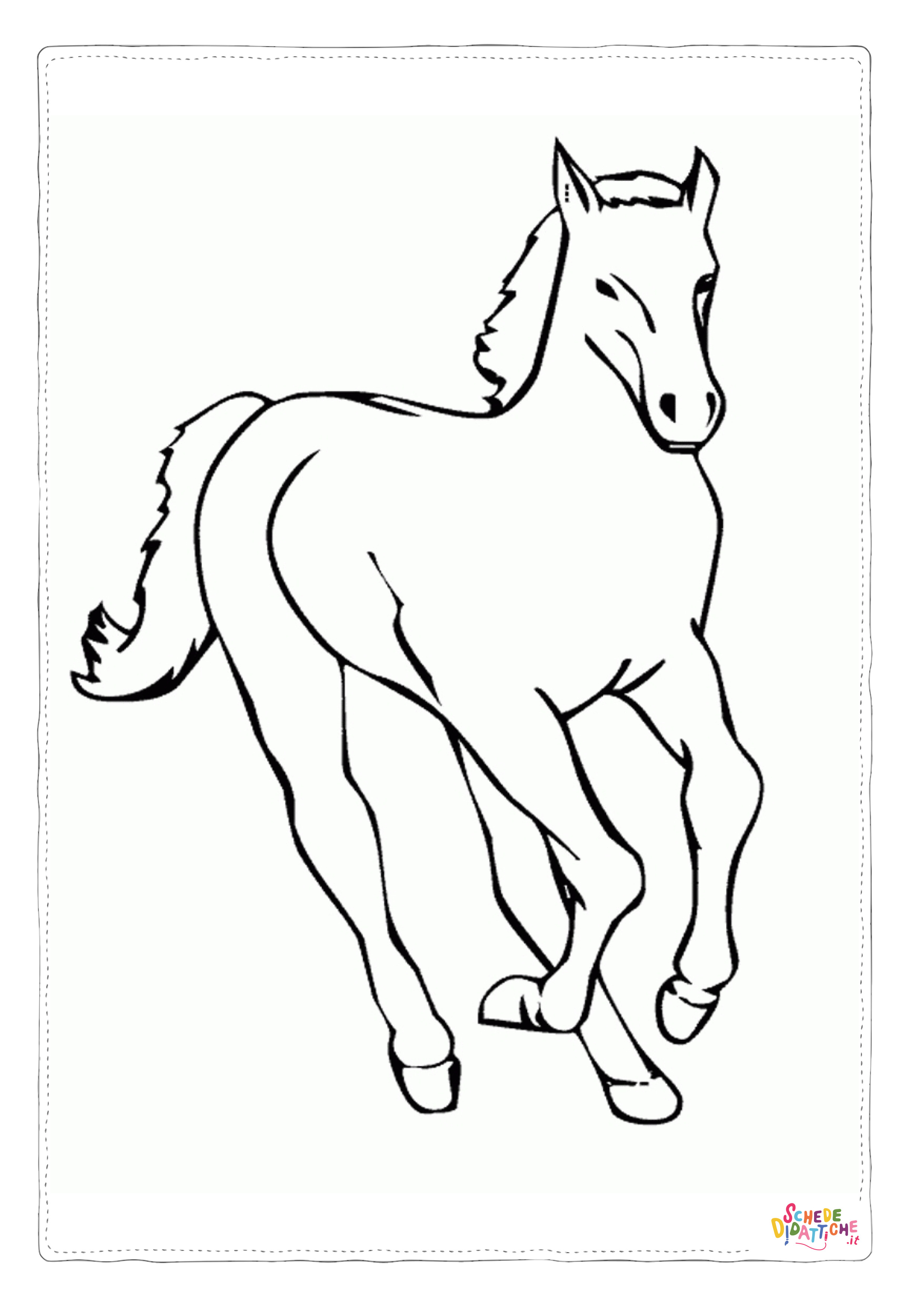 Disegno "Disegno di cavallo da stampare e colorare 89" Disegno di cavallo da stampare e colorare 89