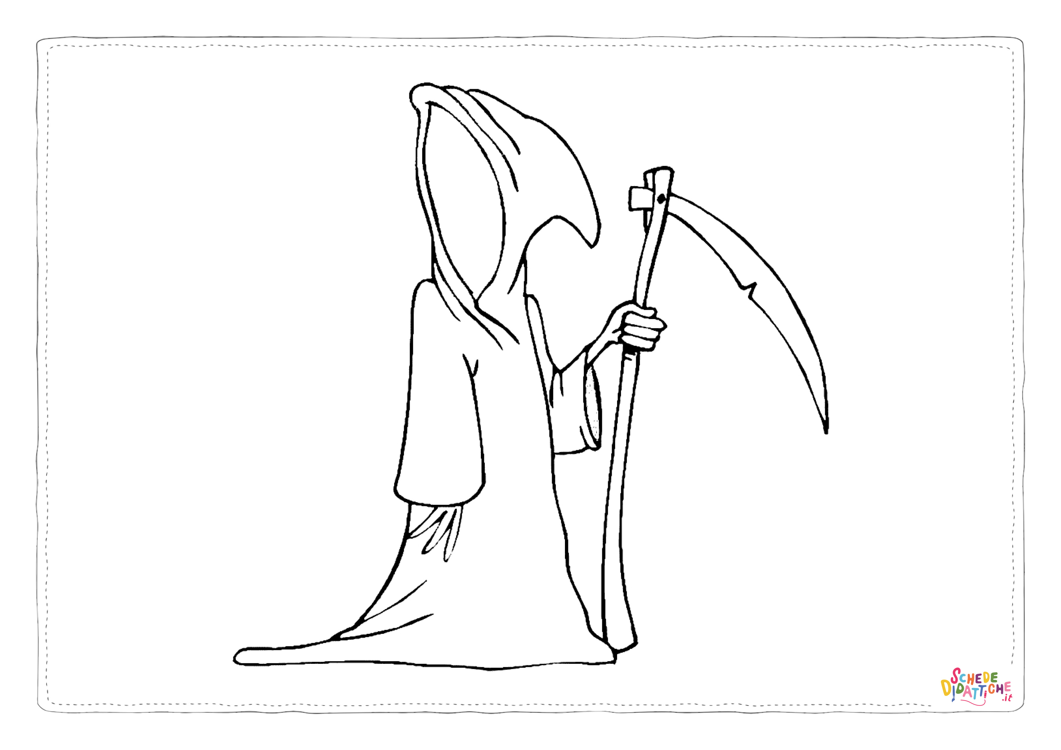 Disegno "Disegno di teschio e scheletro da stampare e colorare 23" Disegno di teschio e scheletro da stampare e colorare 23