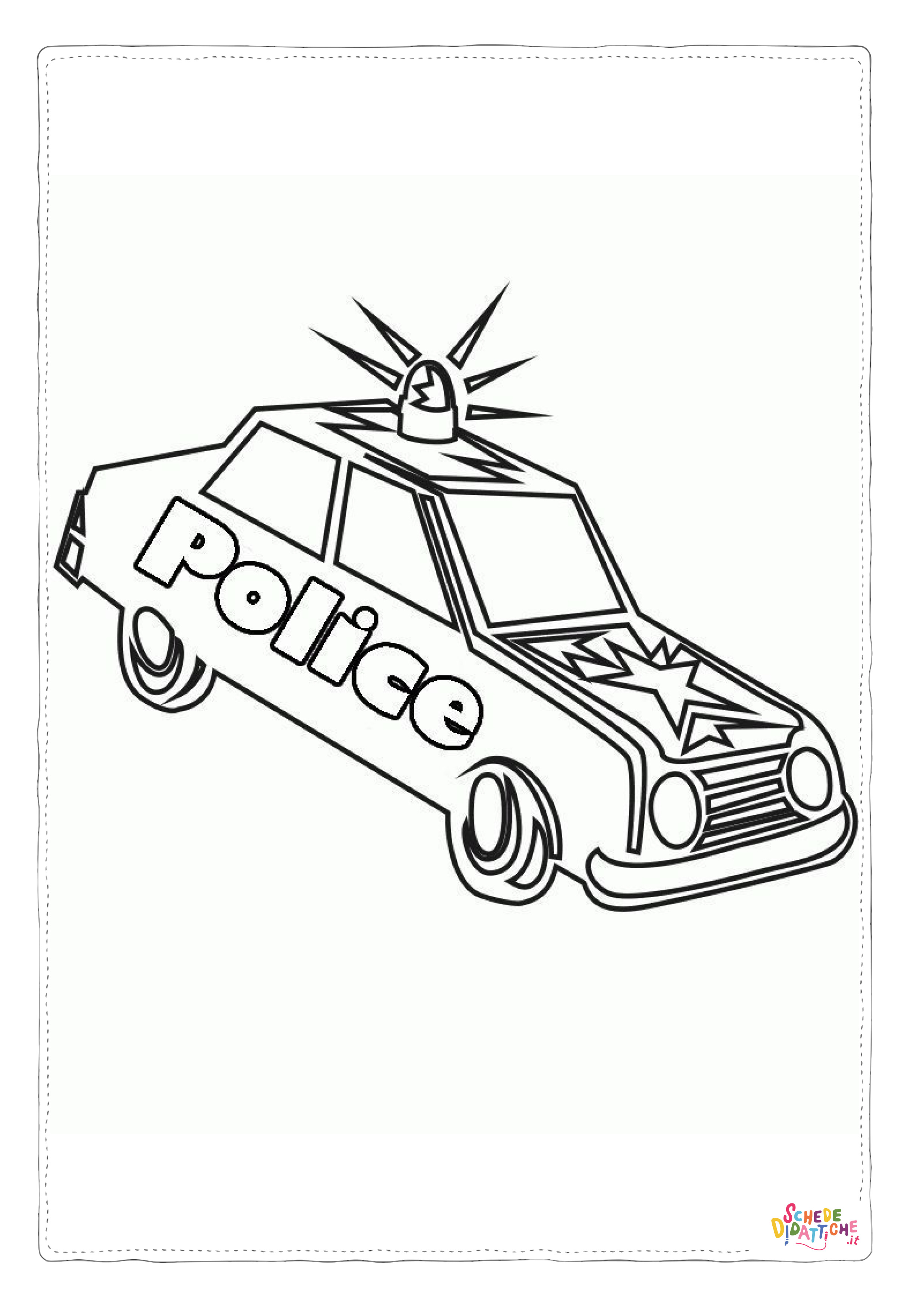Disegno "Disegno di auto della polizia da stampare e colorare 25" Disegno di auto della polizia da stampare e colorare 25