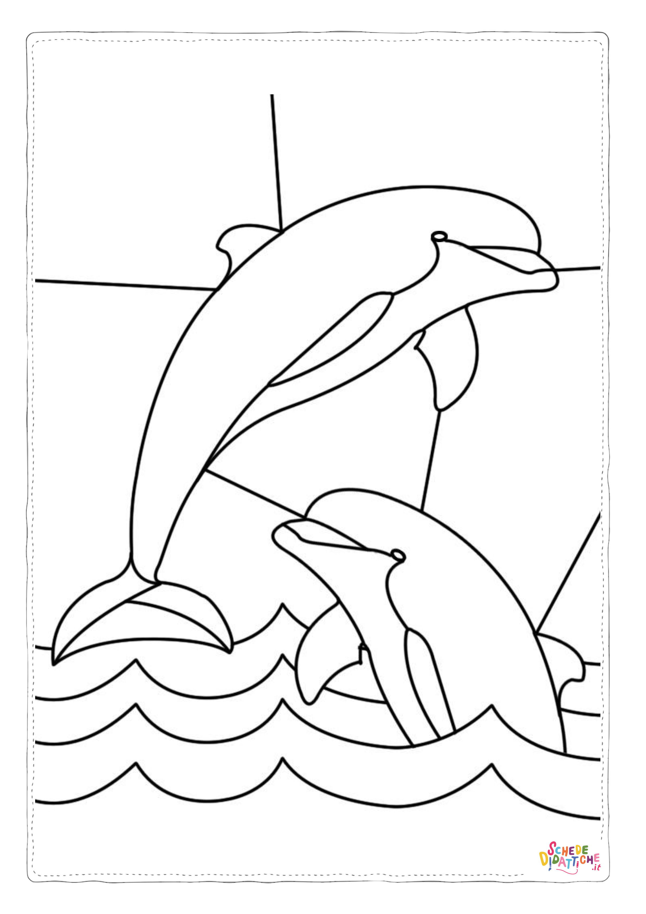 Disegno "Disegno di delfino da stampare e colorare 67" Disegno di delfino da stampare e colorare 67