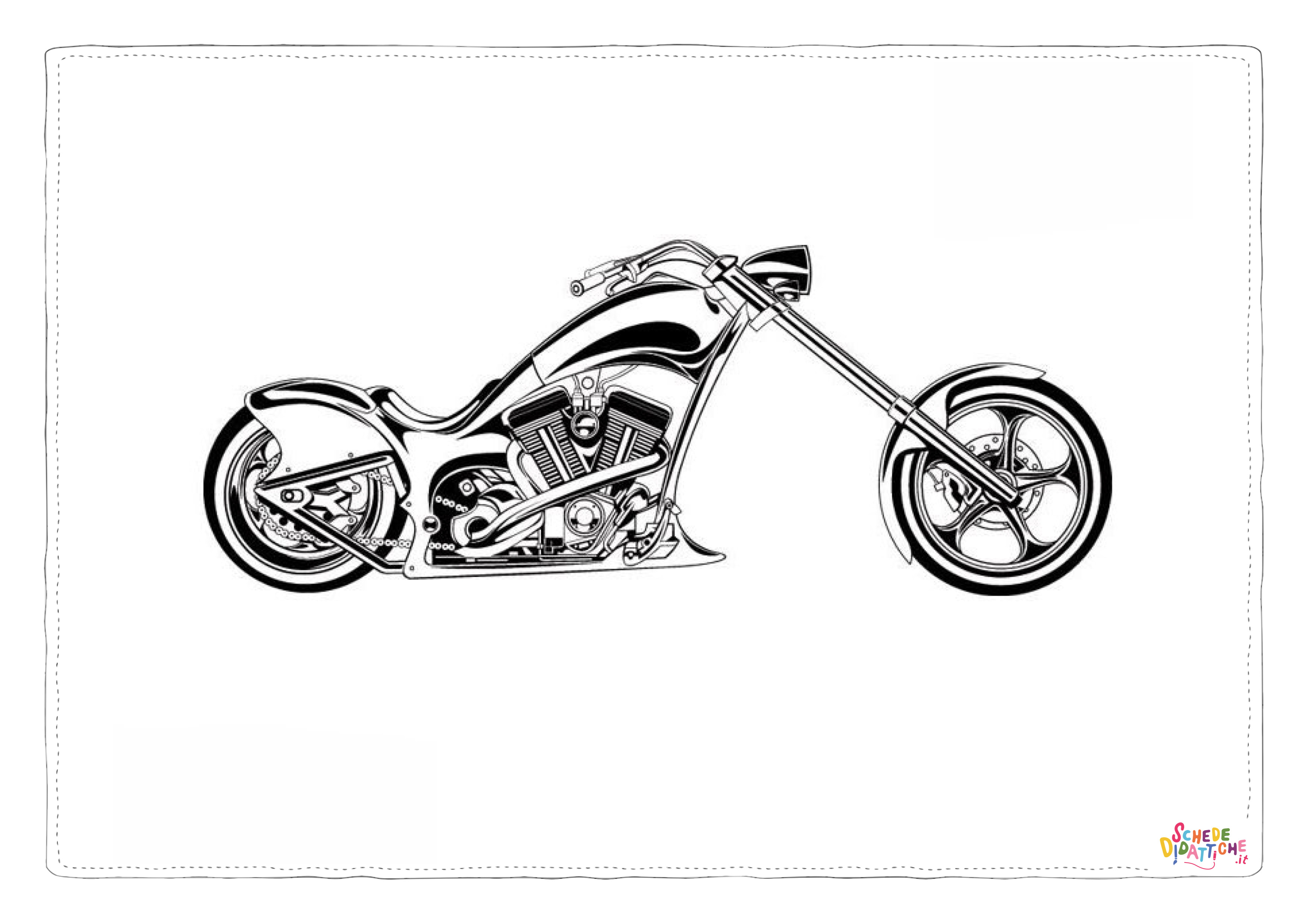 Disegno di moto da stampare e colorare 23