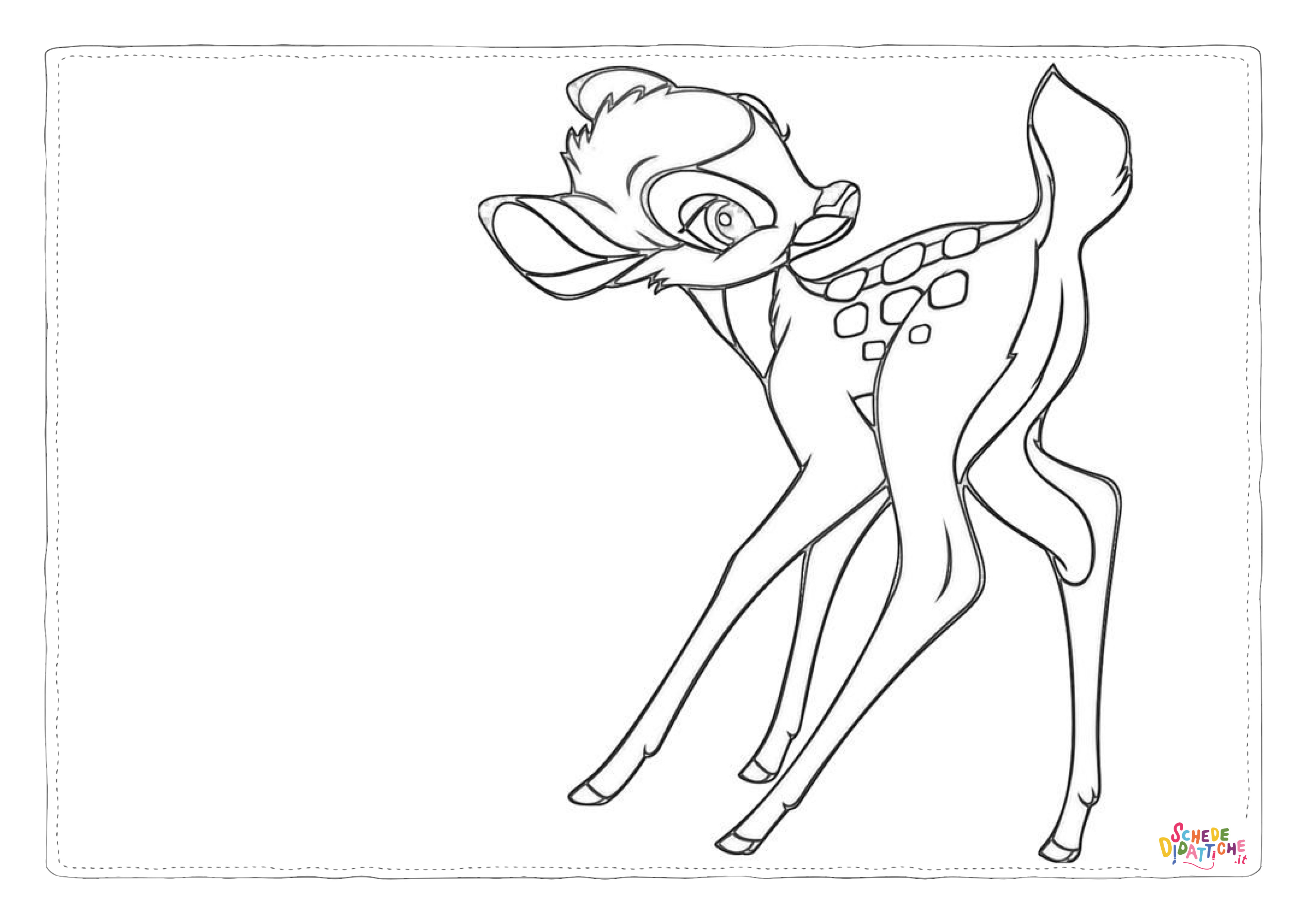 Disegno di Bambi da stampare e colorare 75