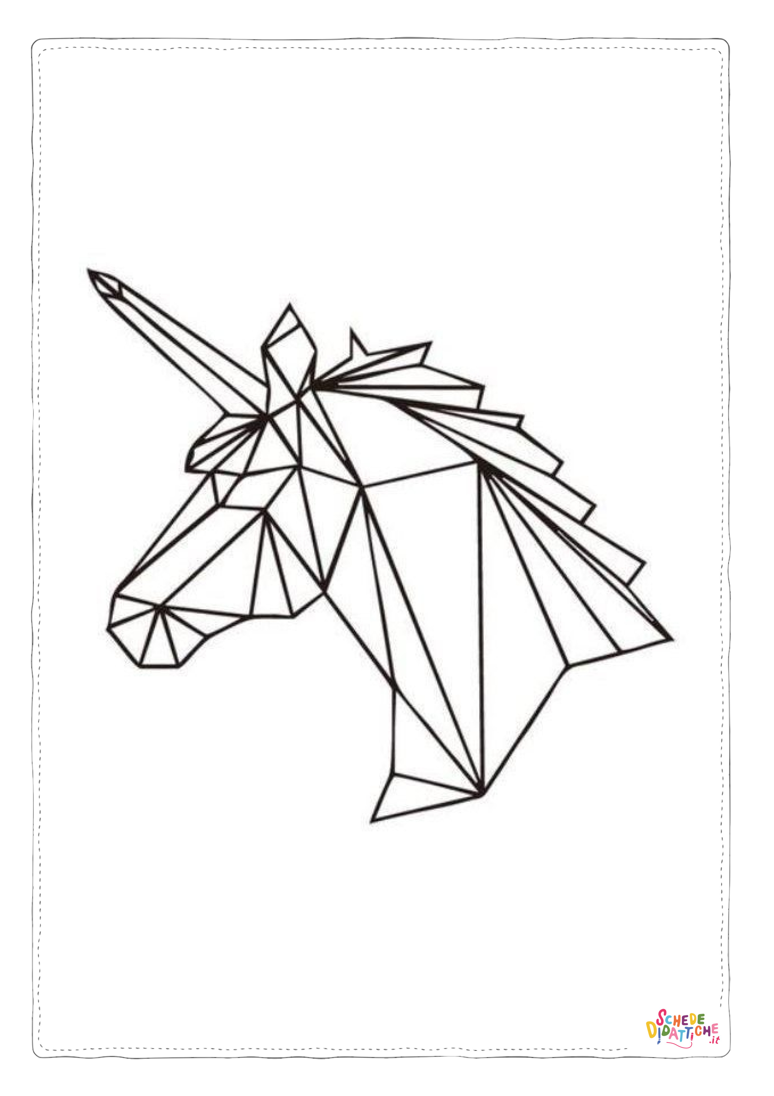 Disegno "Disegno di unicorno da stampare e colorare 76" Disegno di unicorno da stampare e colorare 76