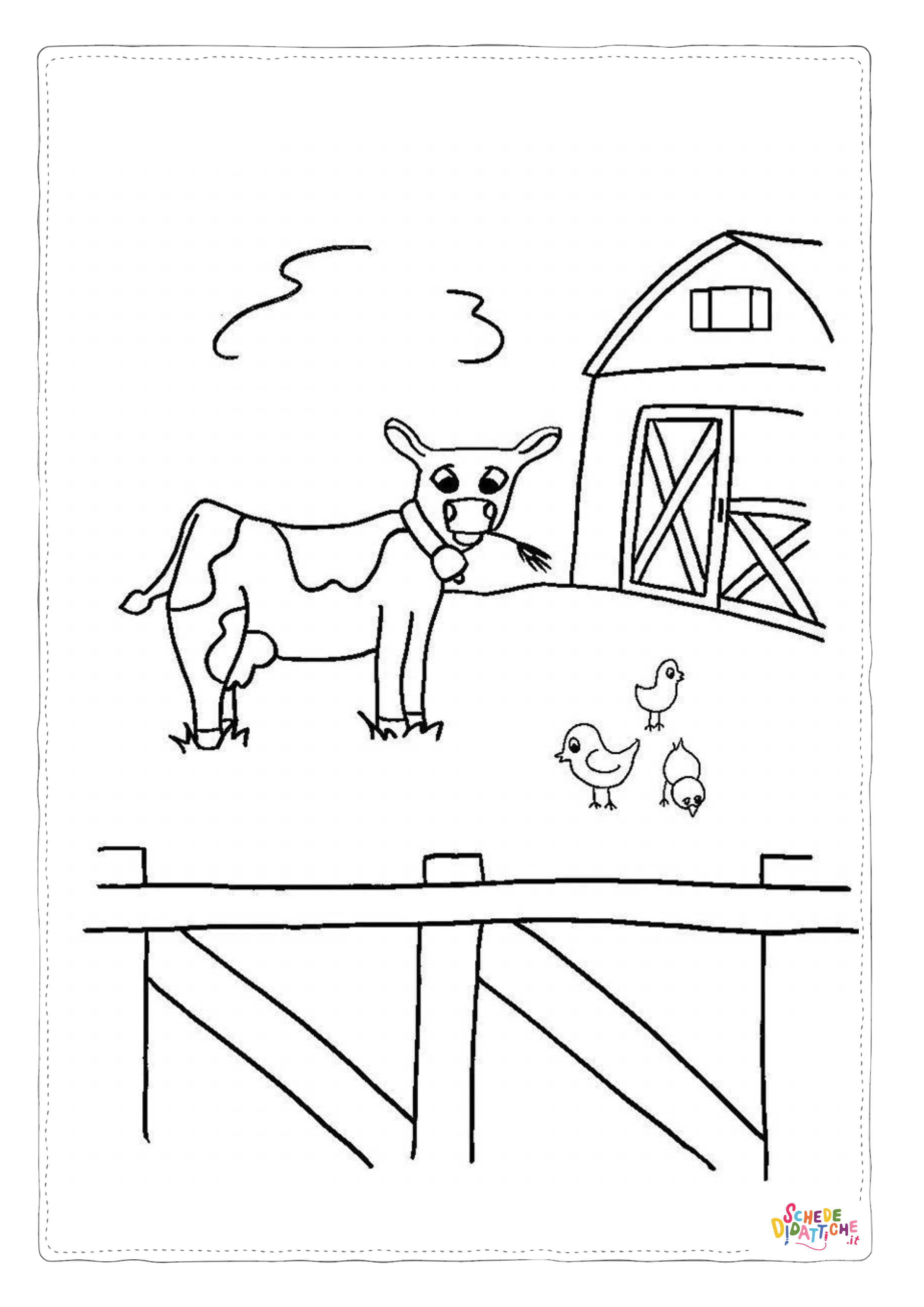 Disegno di mucca da stampare e colorare 26