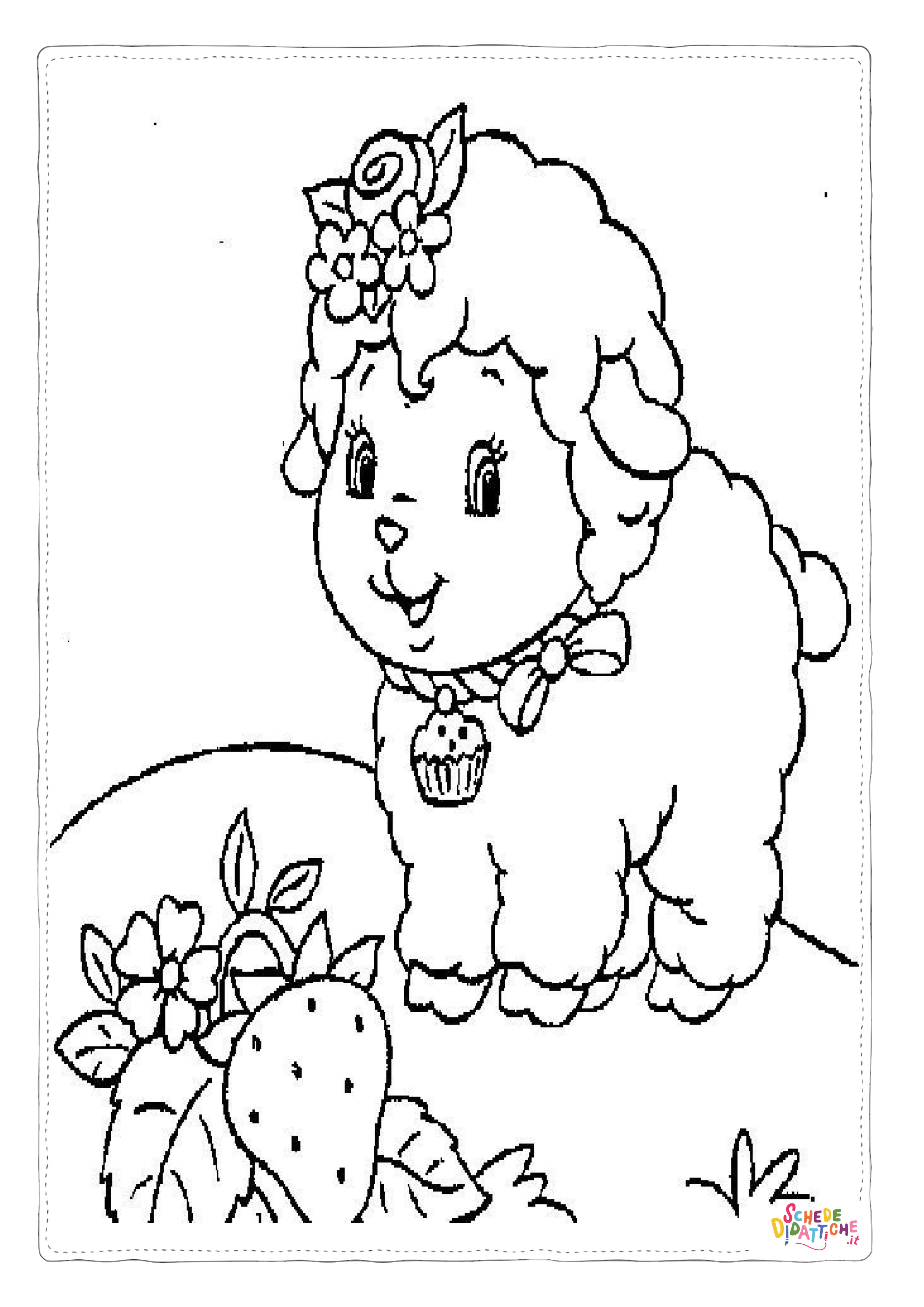 Disegno di pecora da stampare e colorare 84