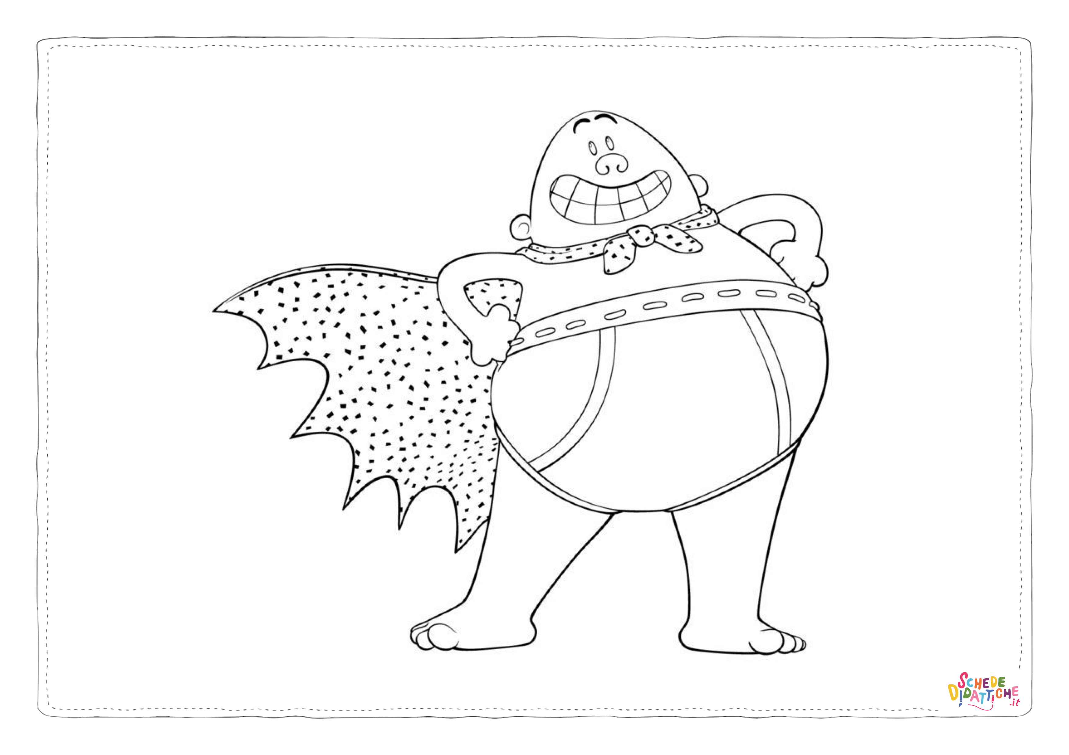 Disegno "Disegno di Capitan Mutanda da stampare e colorare" Disegno di Capitan Mutanda da stampare e colorare