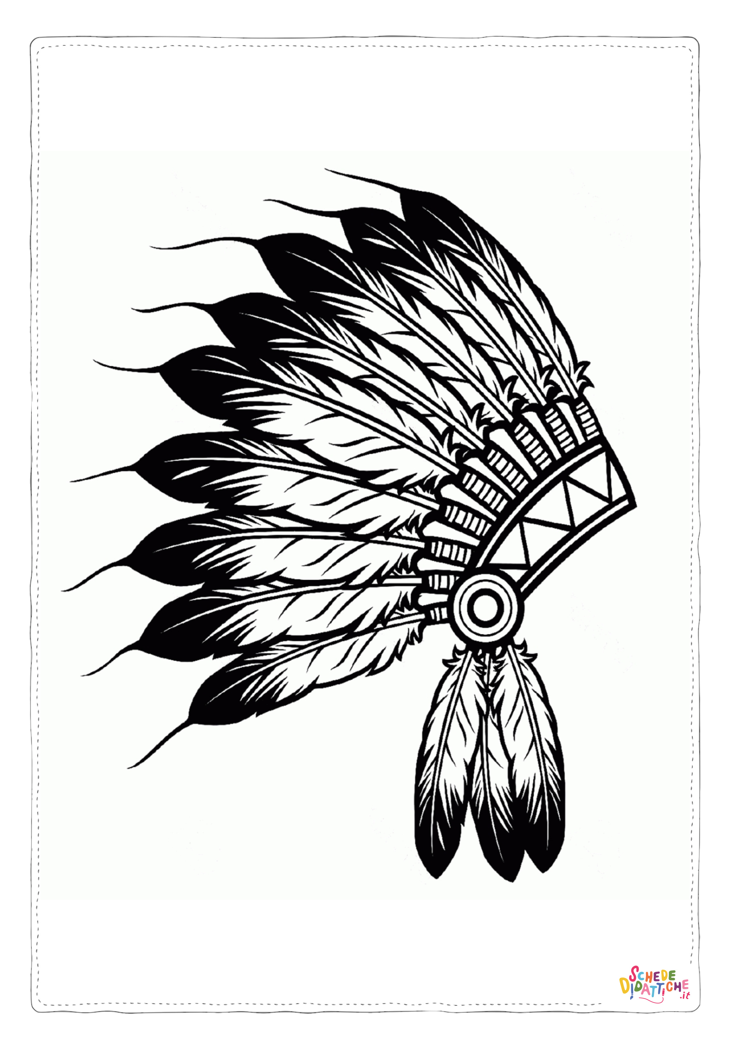 Disegno di Indiani d'America da stampare e colorare 57