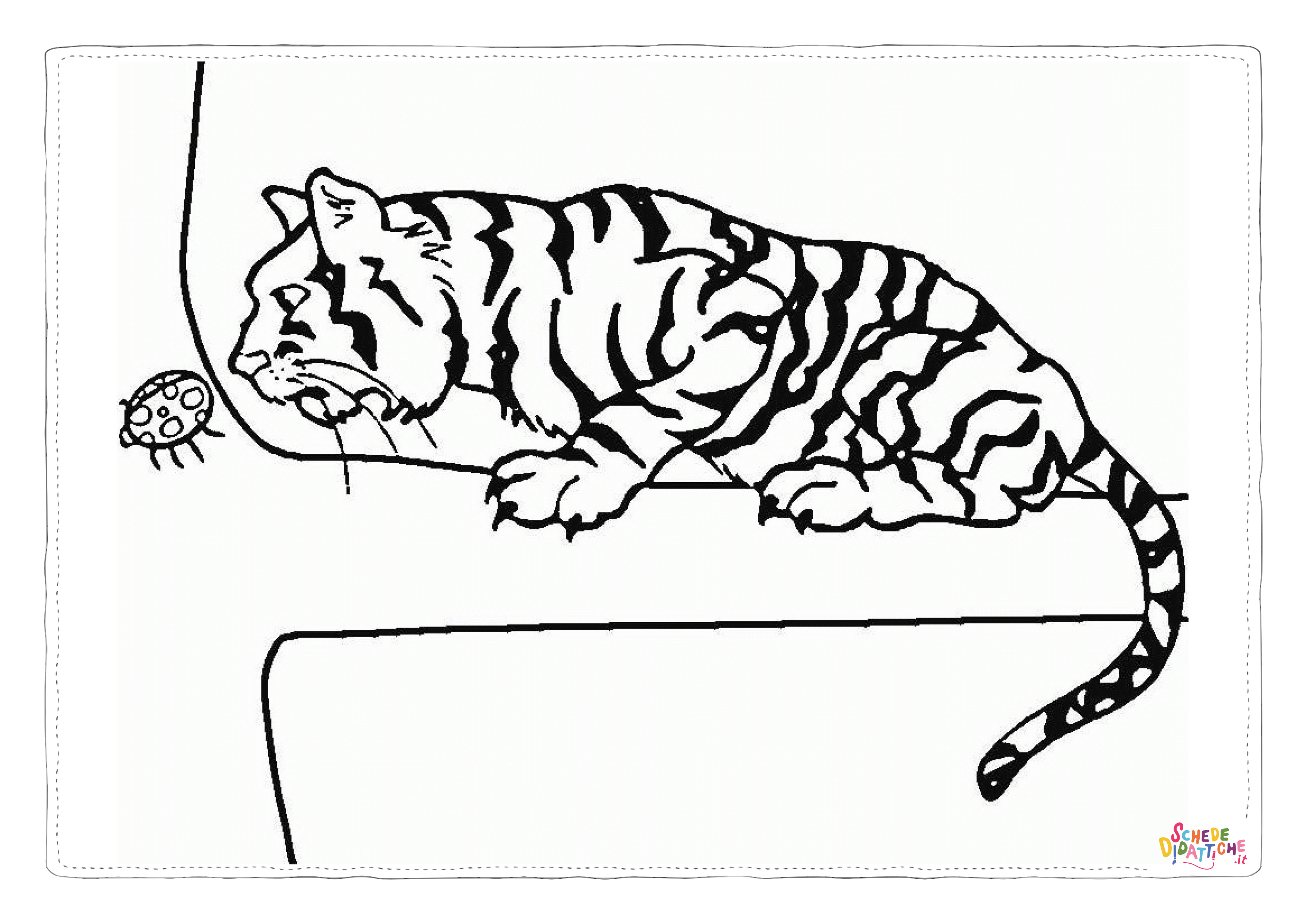 Disegno "Disegno di tigre da stampare e colorare 2" Disegno di tigre da stampare e colorare 2