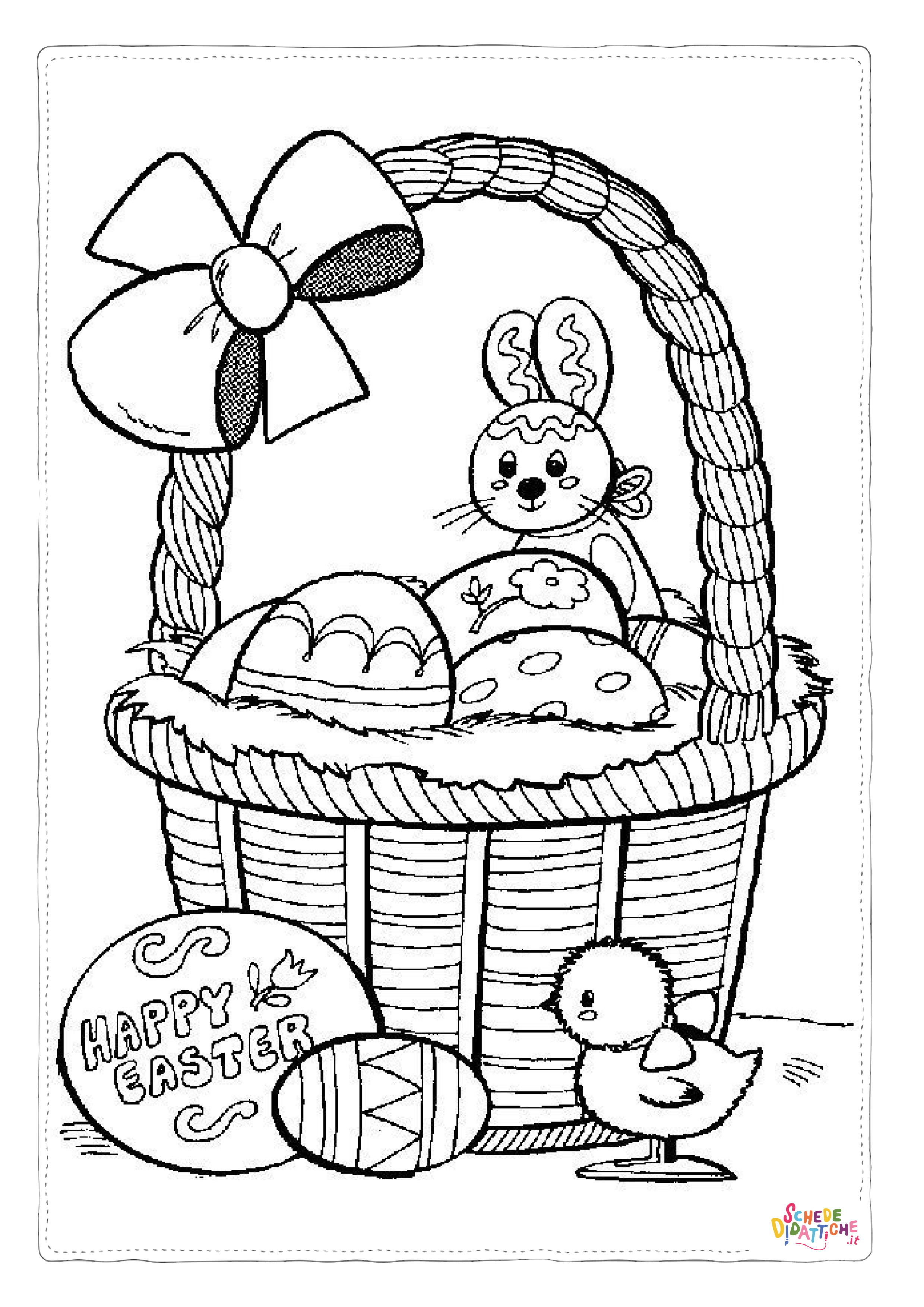 Disegno di uovo di Pasqua da stampare e colorare 196