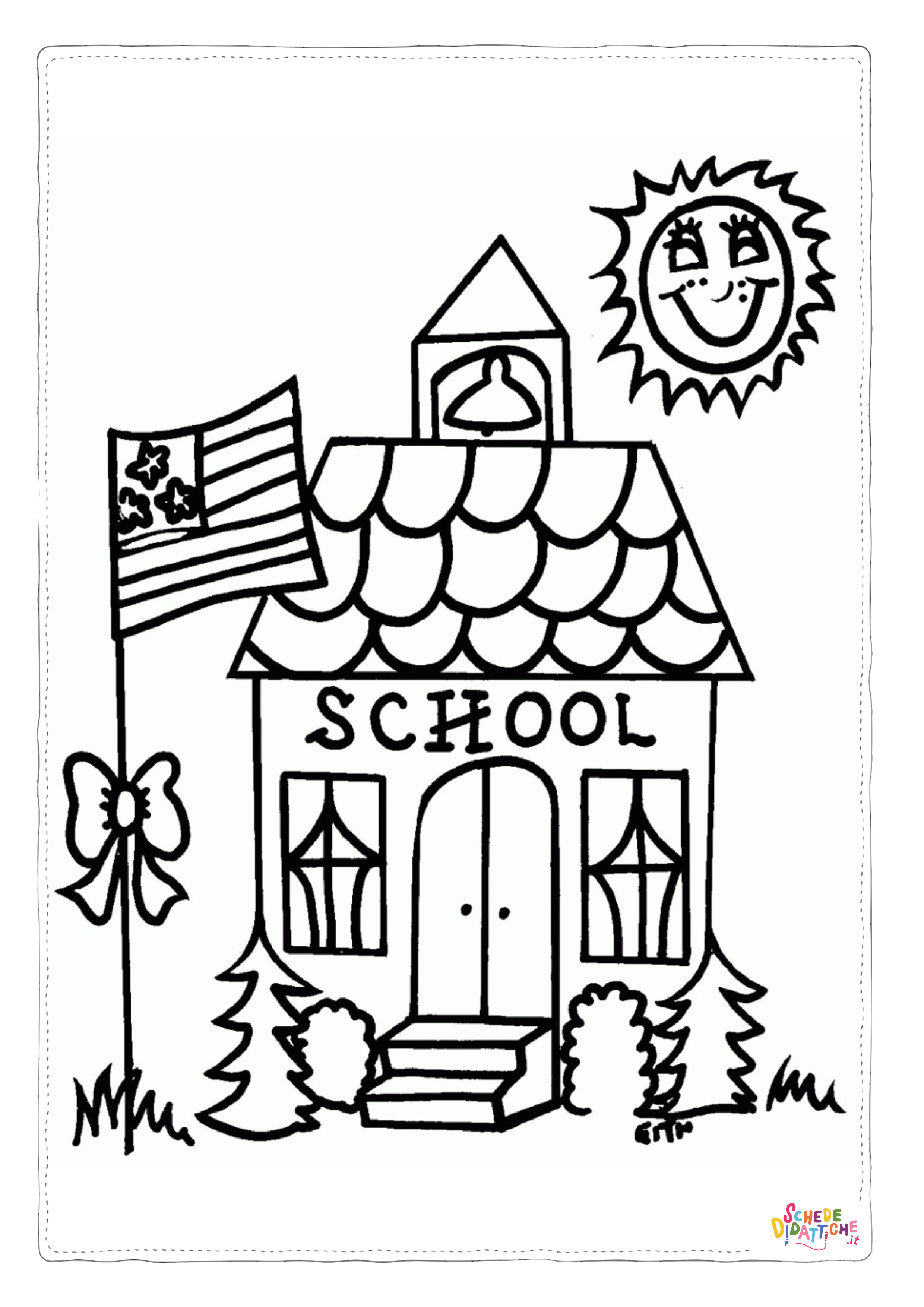 Disegno "Disegno di scuola da stampare e colorare 15" Disegno di scuola da stampare e colorare 15