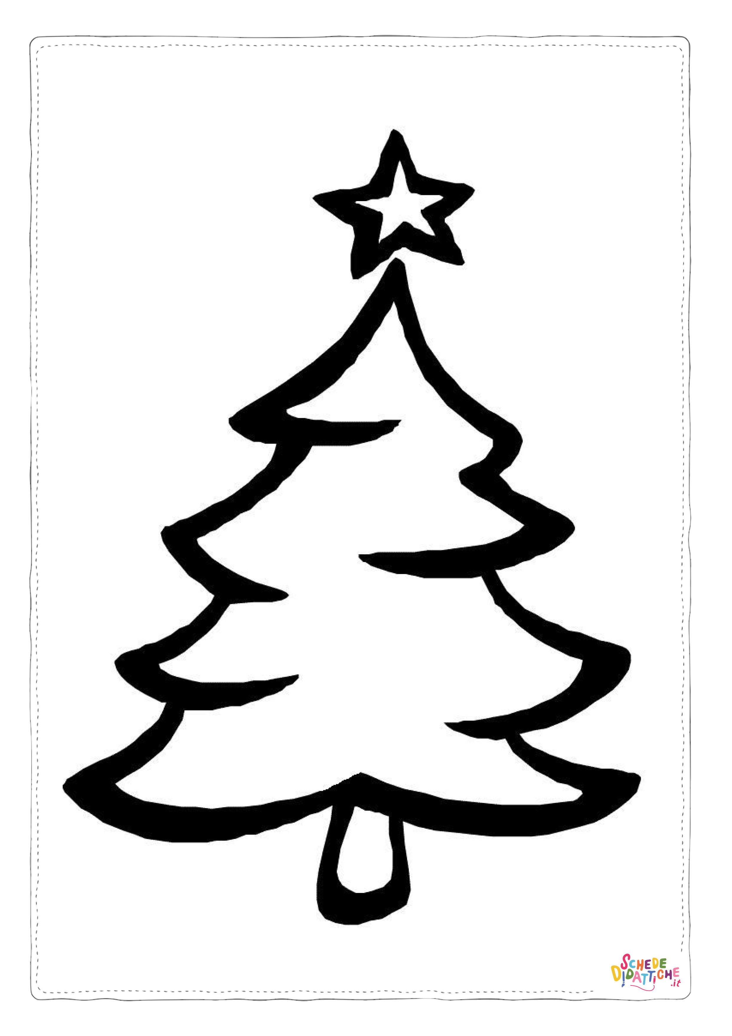 Disegno "Disegno di albero di Natale da stampare e colorare 223" Disegno di albero di Natale da stampare e colorare 223