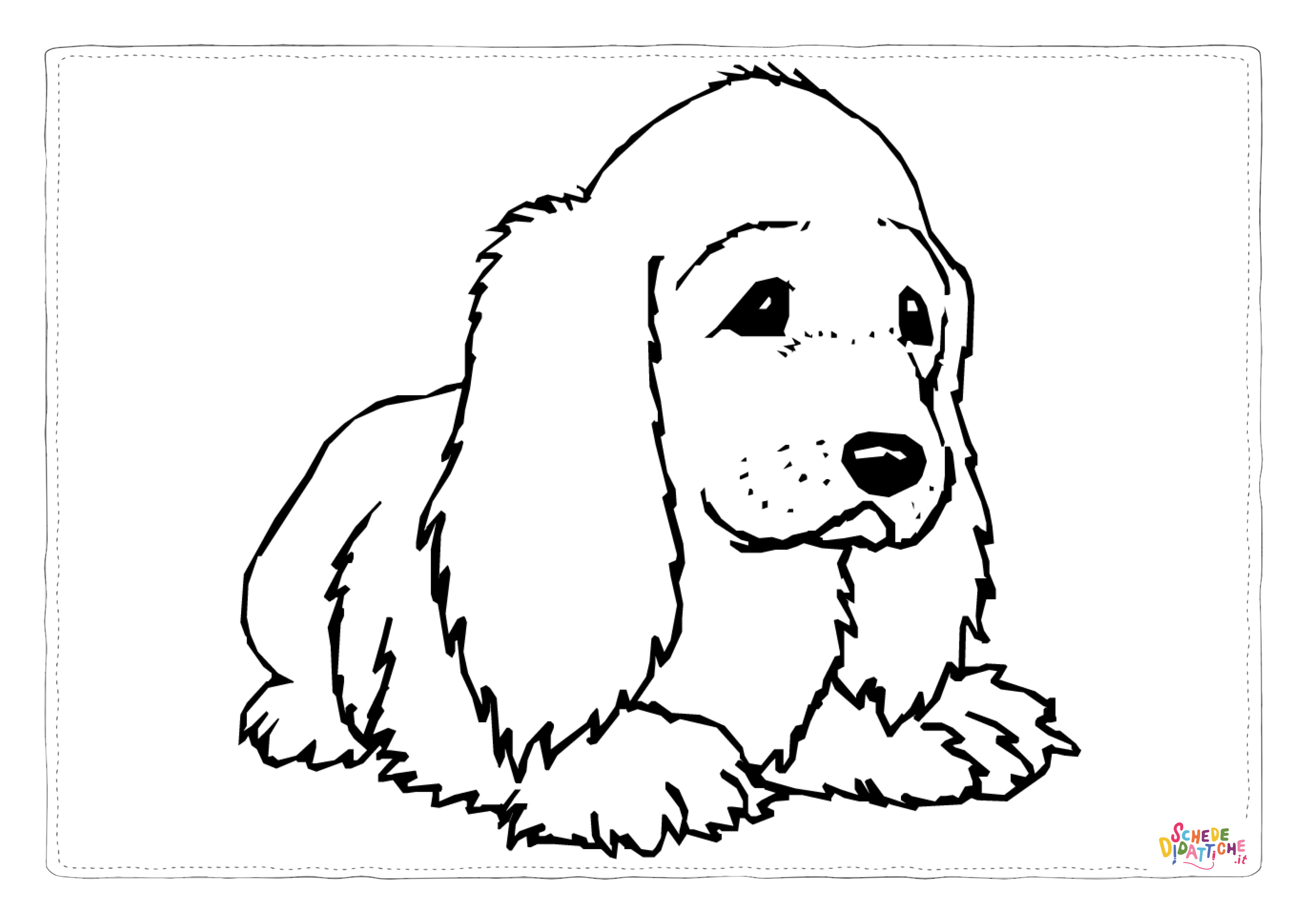Disegno "Disegno di cane da stampare e colorare 179" Disegno di cane da stampare e colorare 179