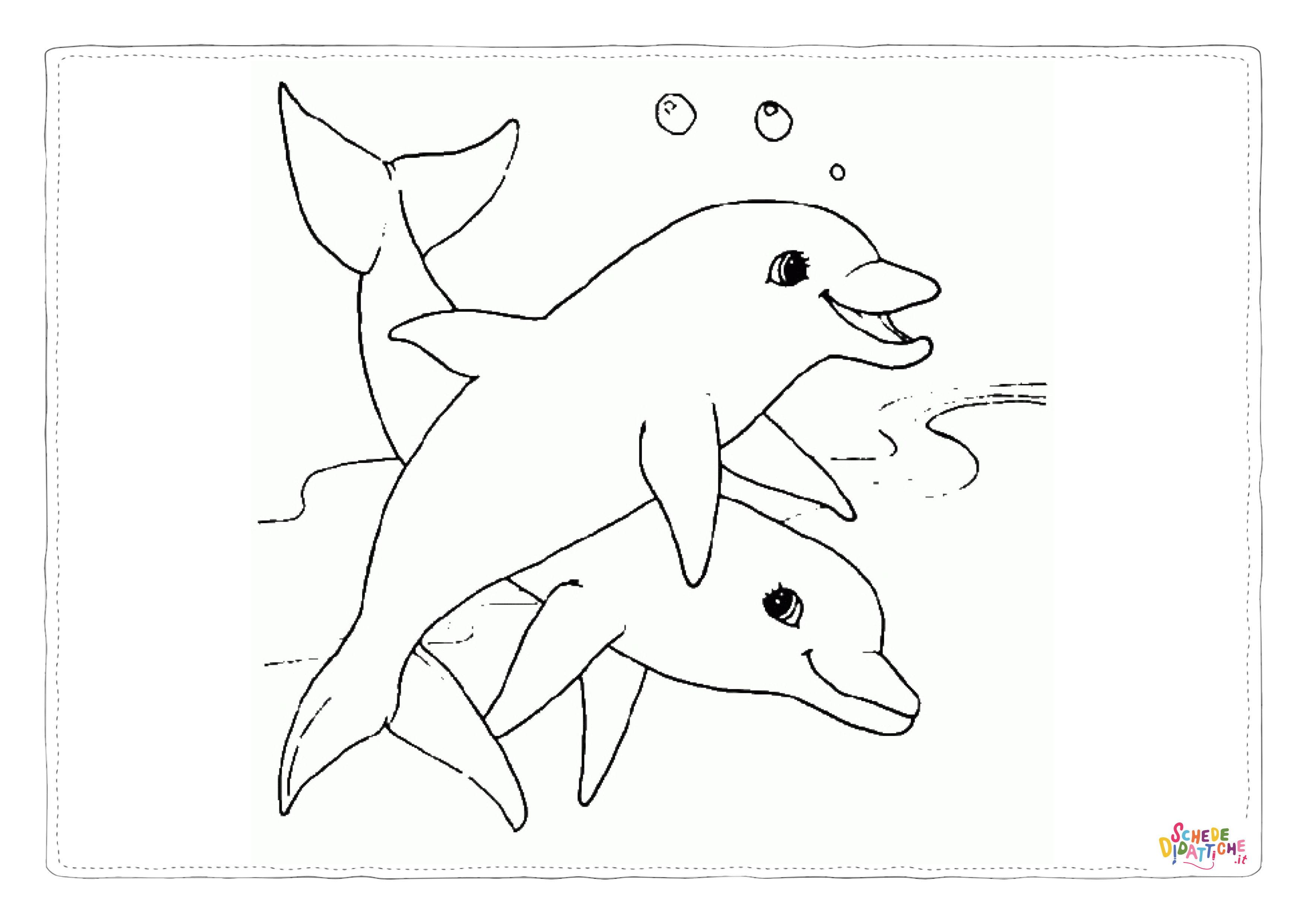 Disegno "Disegno di delfino da stampare e colorare 74" Disegno di delfino da stampare e colorare 74