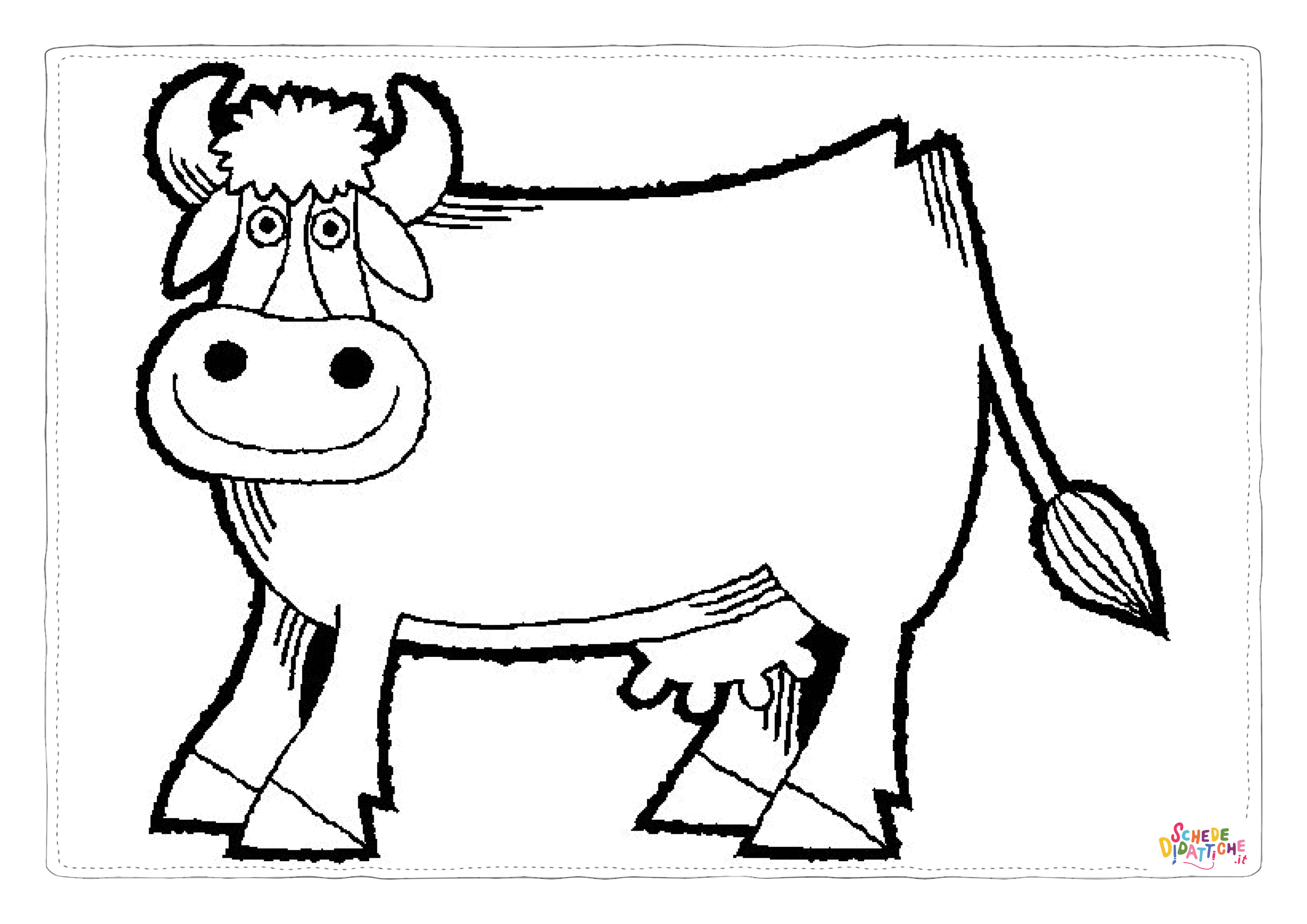 Disegno di mucca da stampare e colorare 10