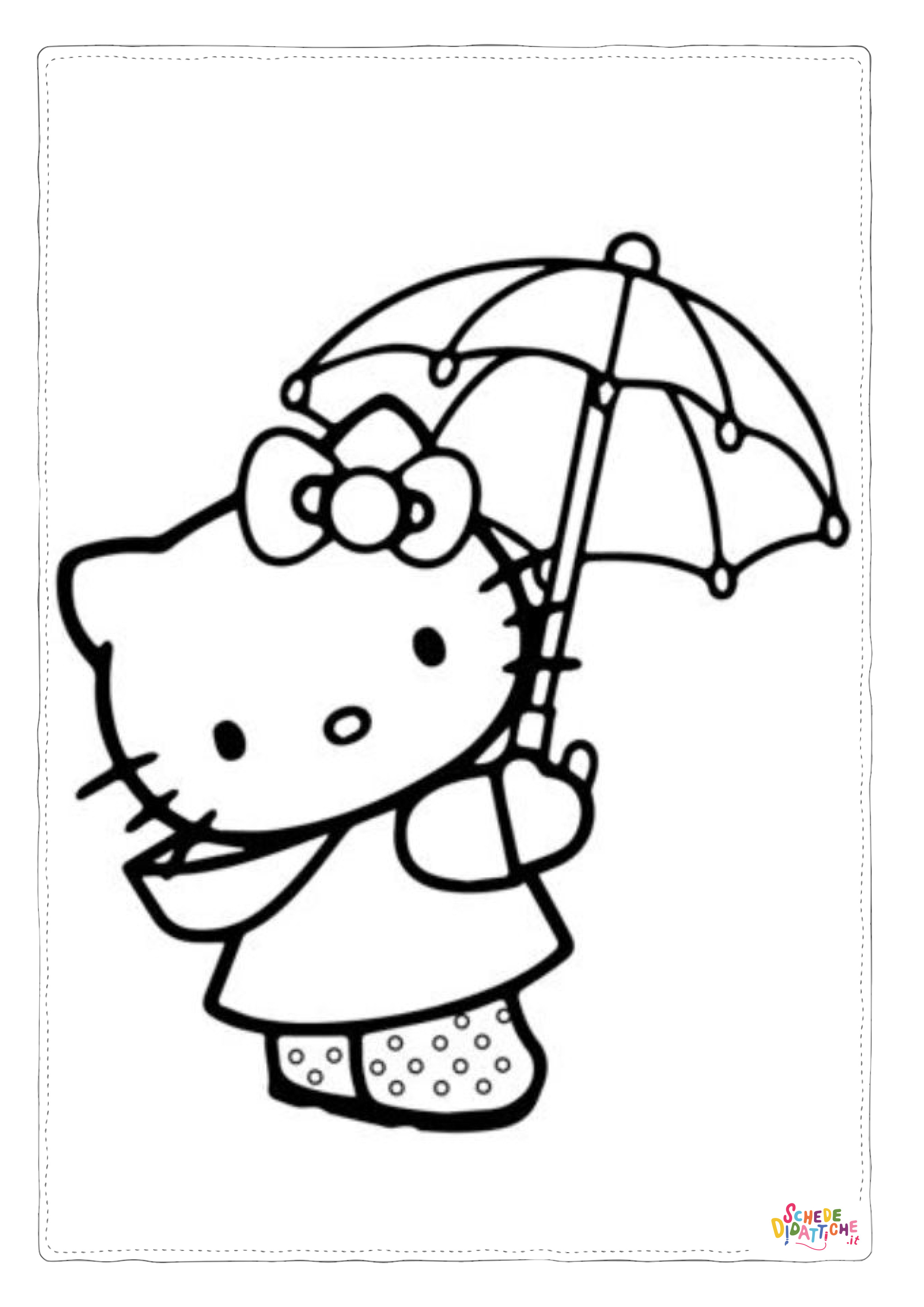 Disegno "Disegno di Hello Kitty da stampare e colorare 78" Disegno di Hello Kitty da stampare e colorare 78