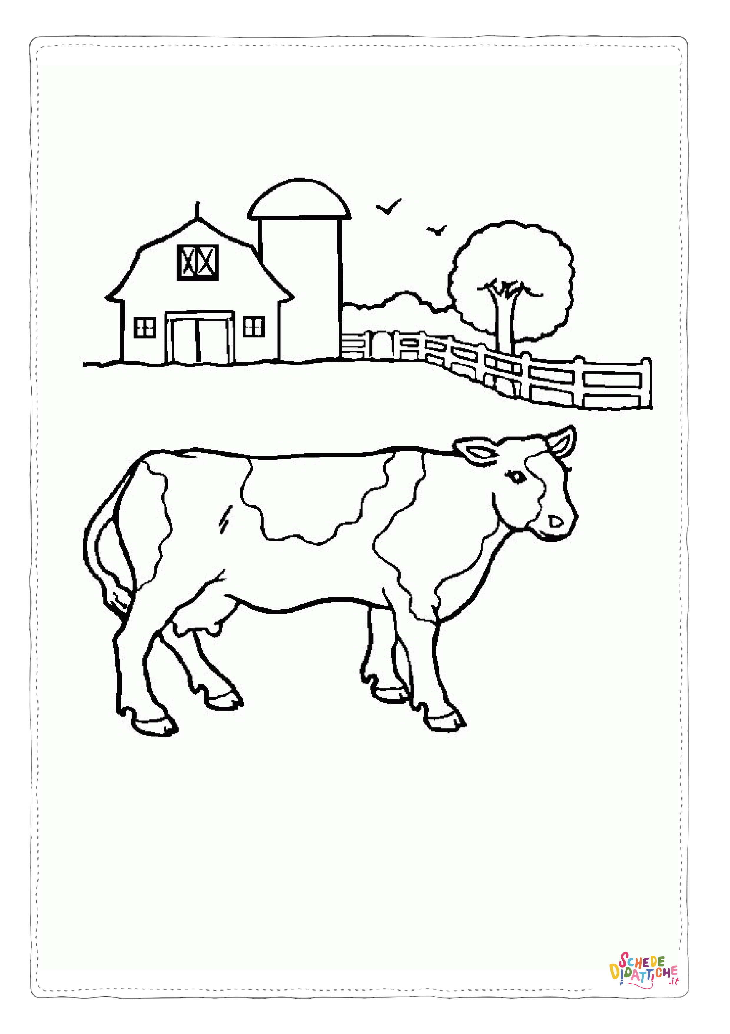 Disegno "Disegno di mucca da stampare e colorare 85" Disegno di mucca da stampare e colorare 85