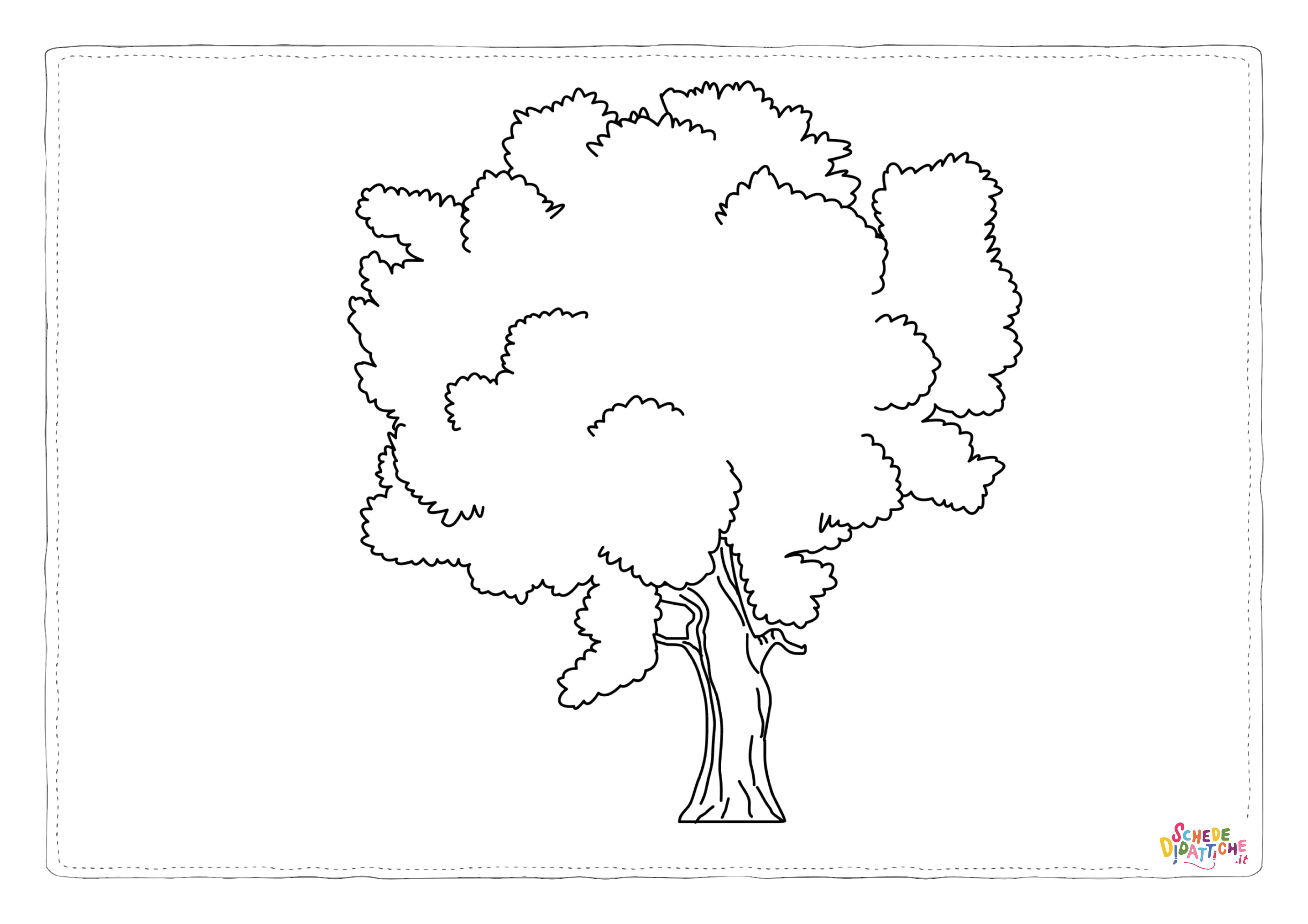 Disegno "Disegno di albero da stampare e colorare 81" Disegno di albero da stampare e colorare 81