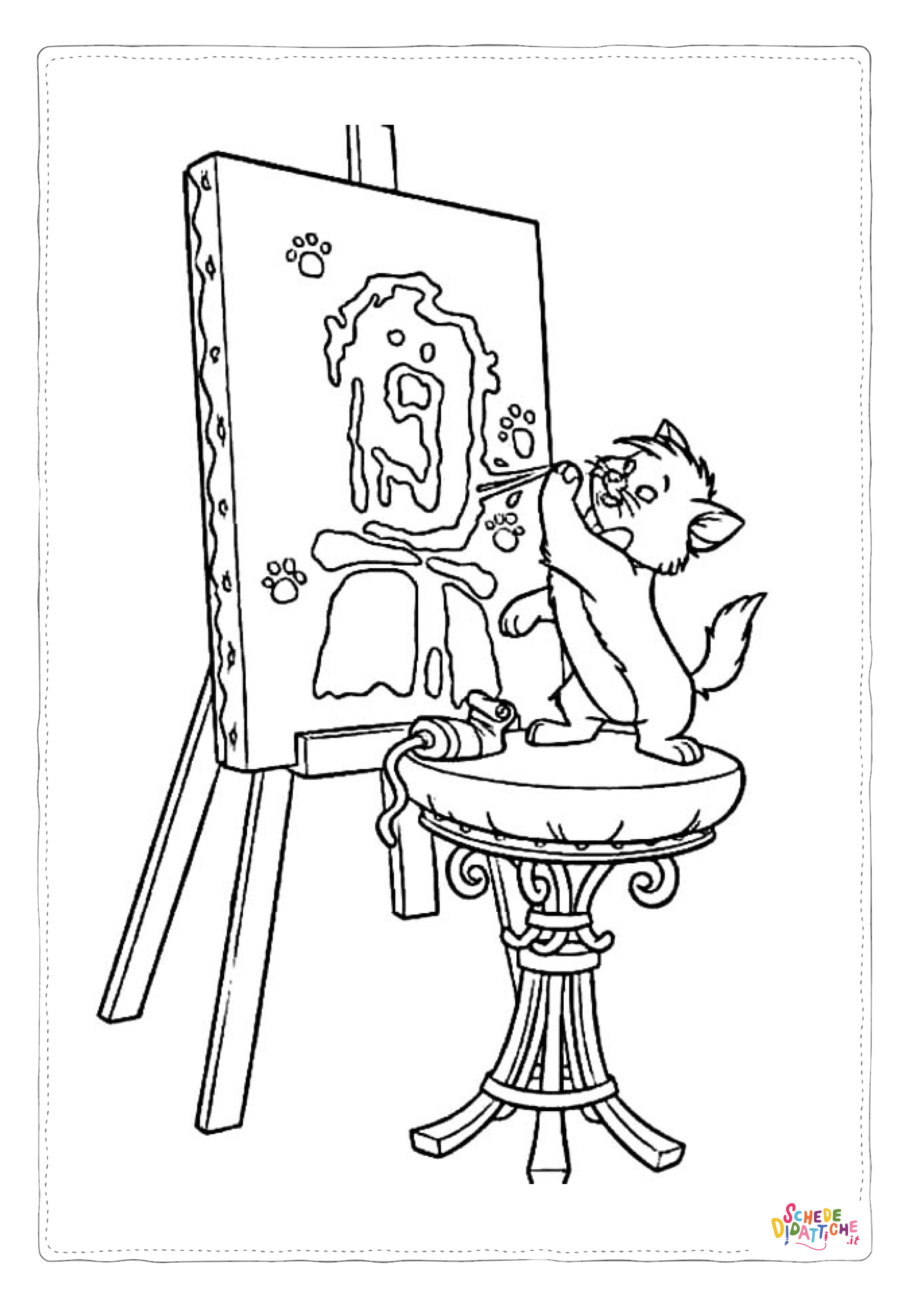 Disegno "Disegno di Aristogatti da stampare e colorare 34" Disegno di Aristogatti da stampare e colorare 34