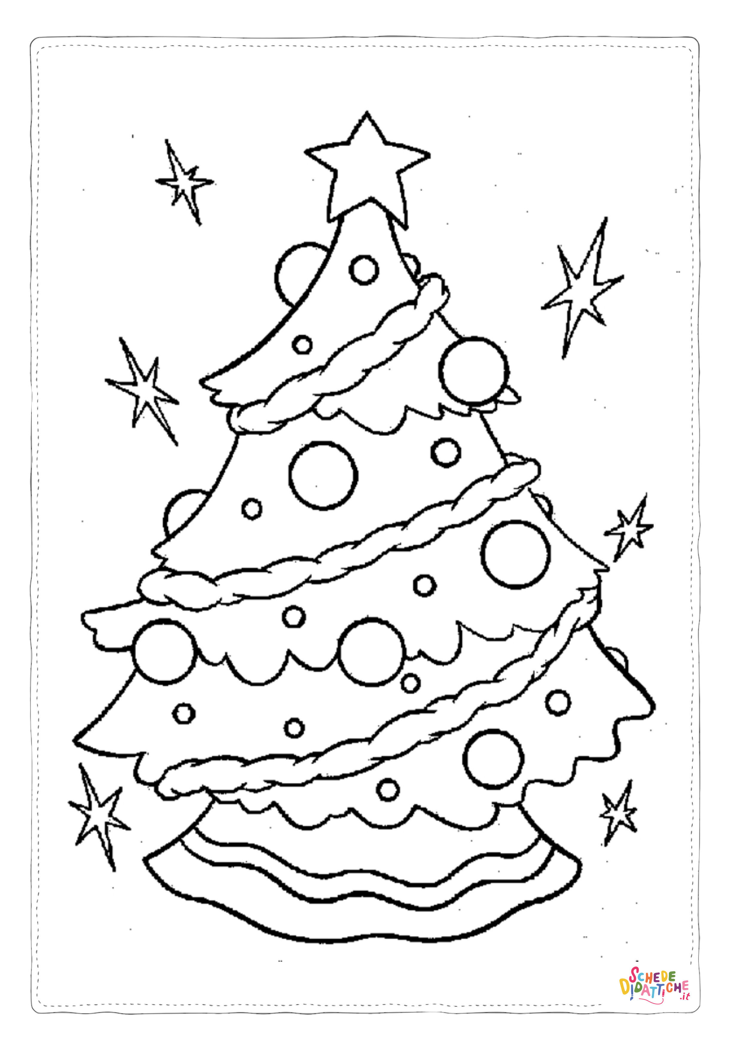 Disegno di albero di Natale da stampare e colorare 106