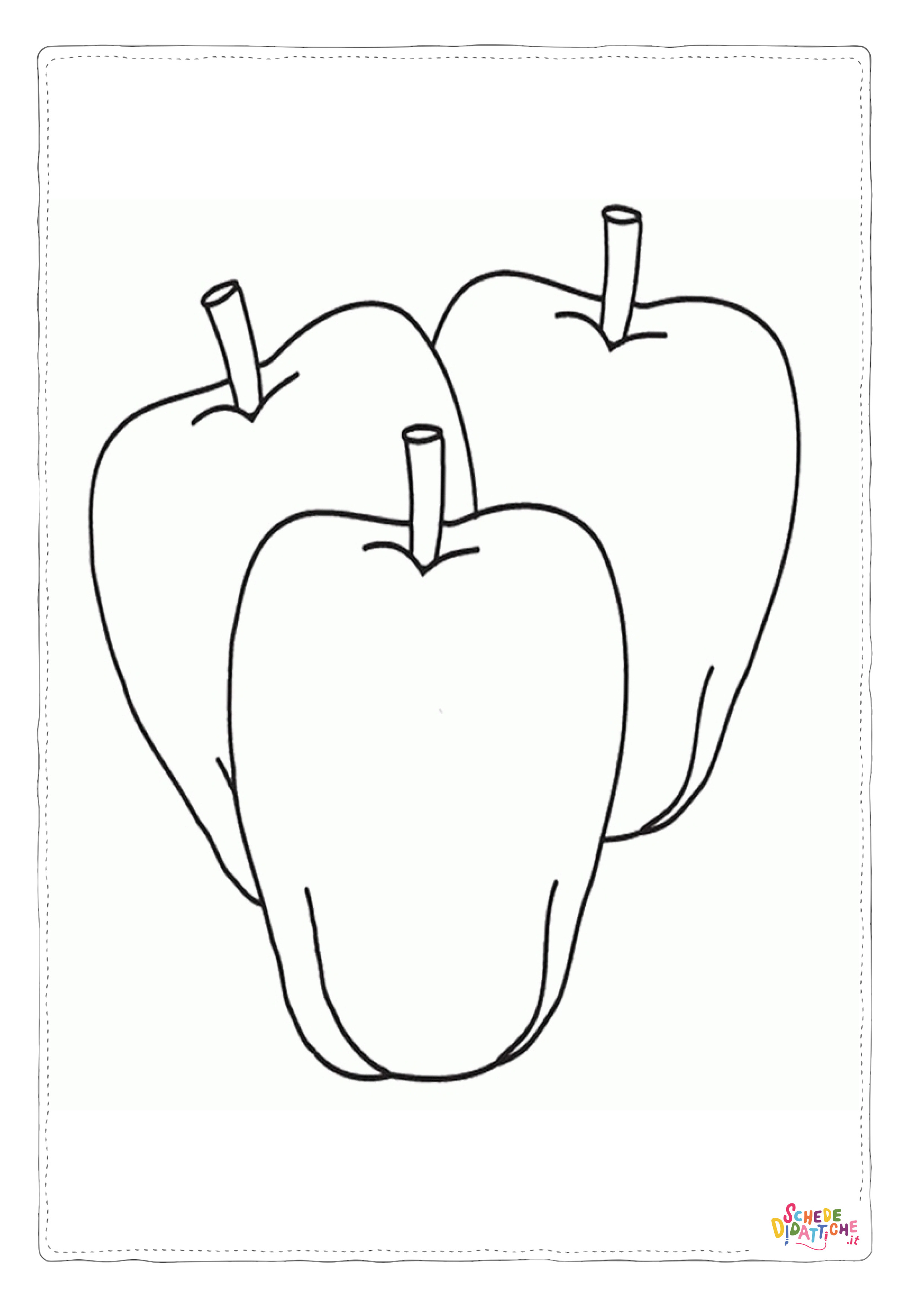 Disegno "Disegno di peperone da stampare e colorare 1" Disegno di peperone da stampare e colorare 1