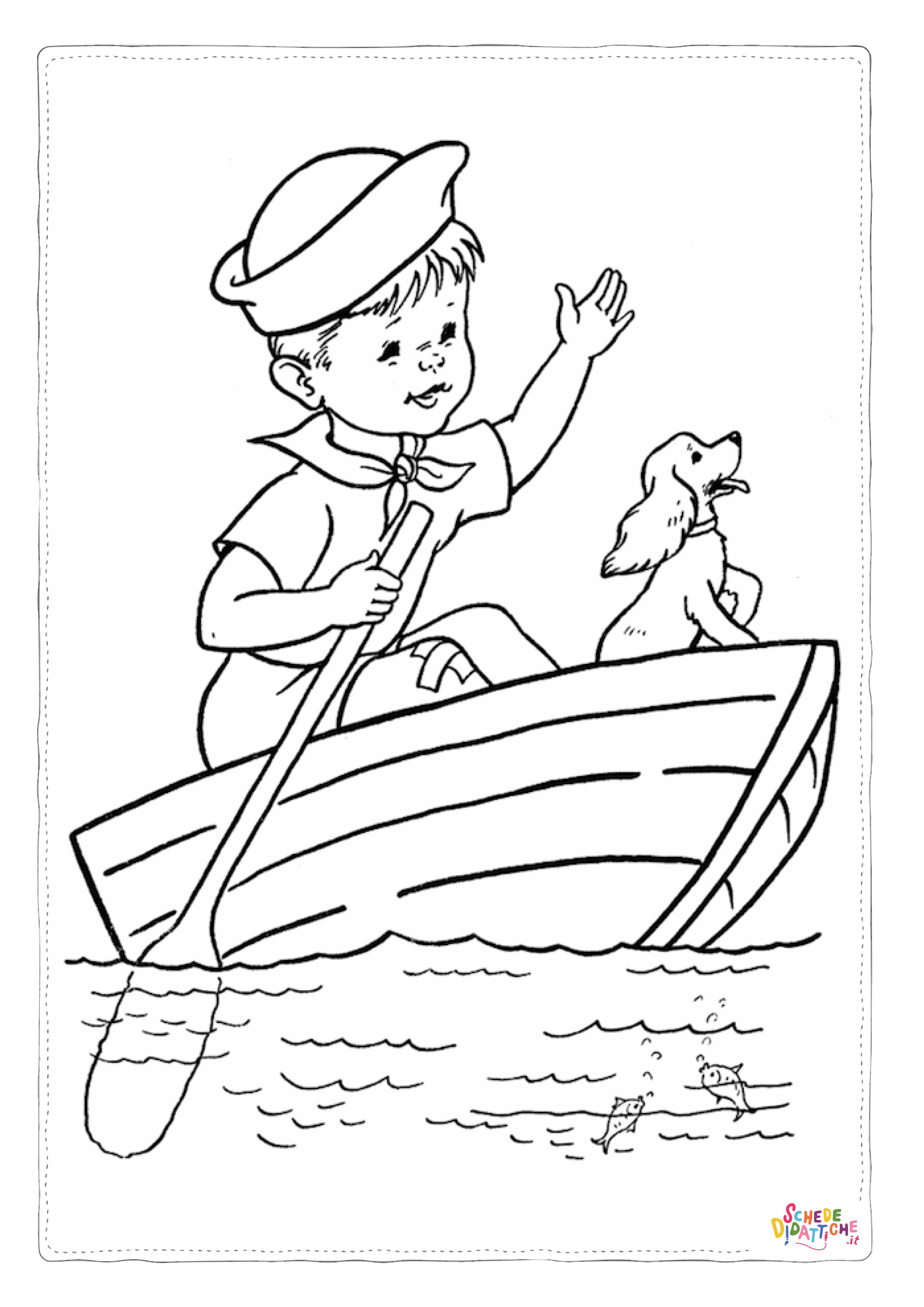 Disegno "Disegno di barca da stampare e colorare 7" Disegno di barca da stampare e colorare 7