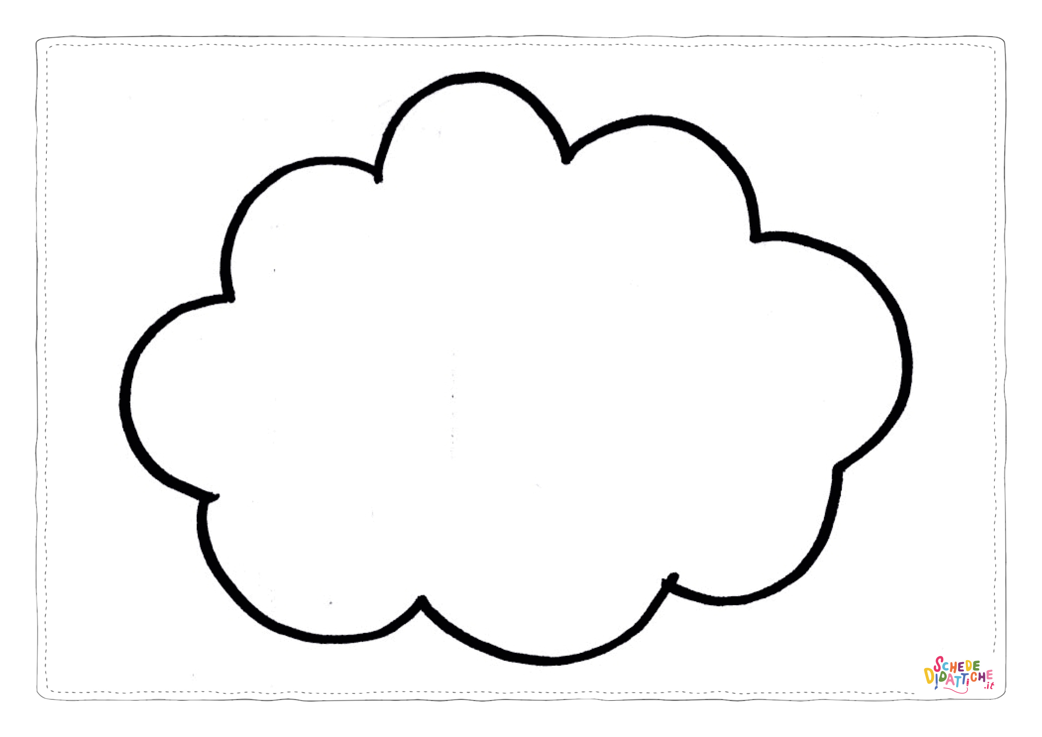 Disegno di nuvola da stampare e colorare 15