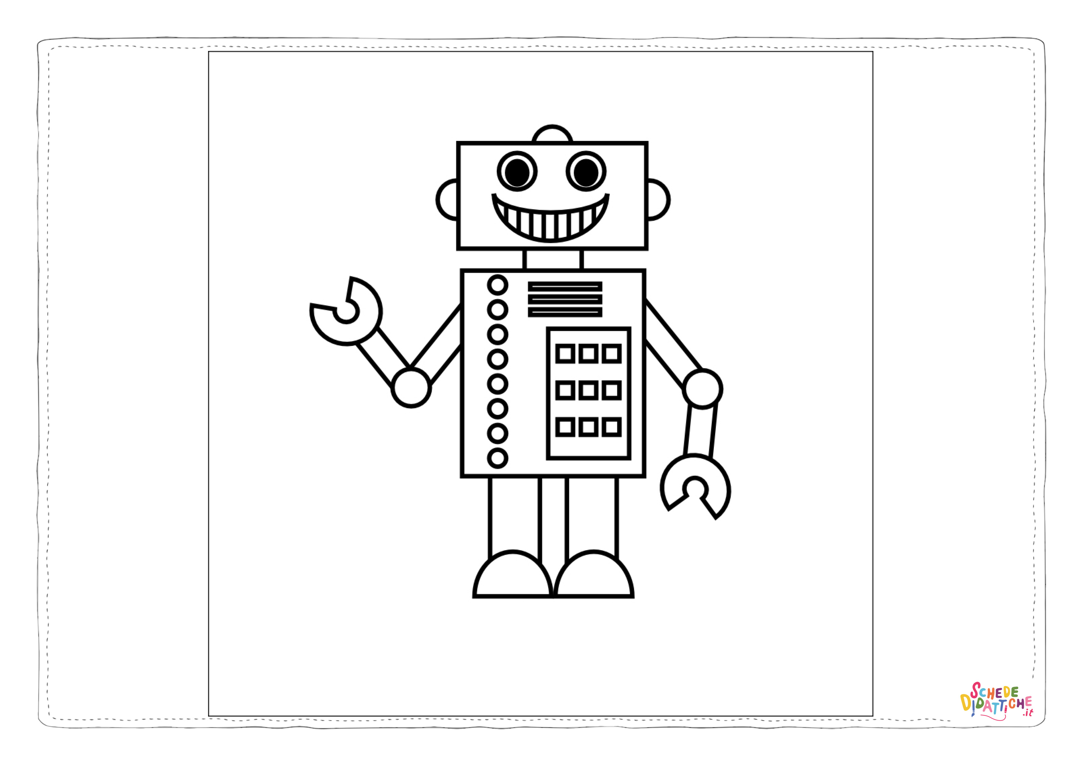 Disegno di robot da stampare e colorare 2