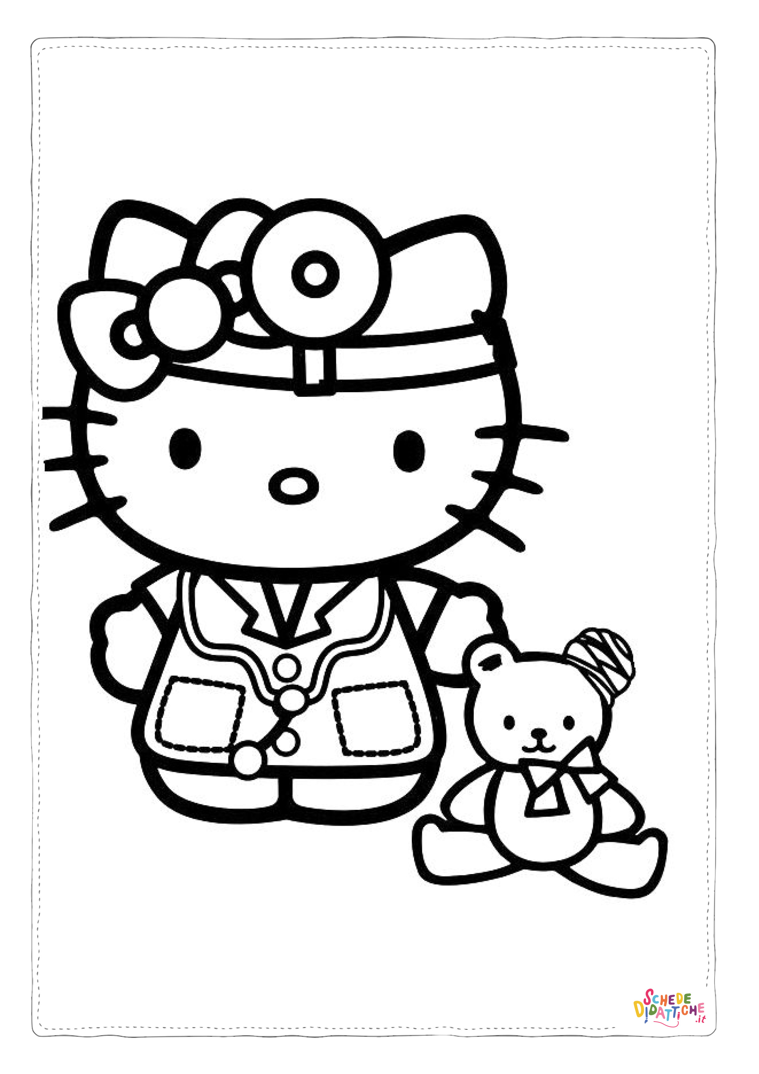 Disegno "Disegno di Hello Kitty da stampare e colorare 102" Disegno di Hello Kitty da stampare e colorare 102