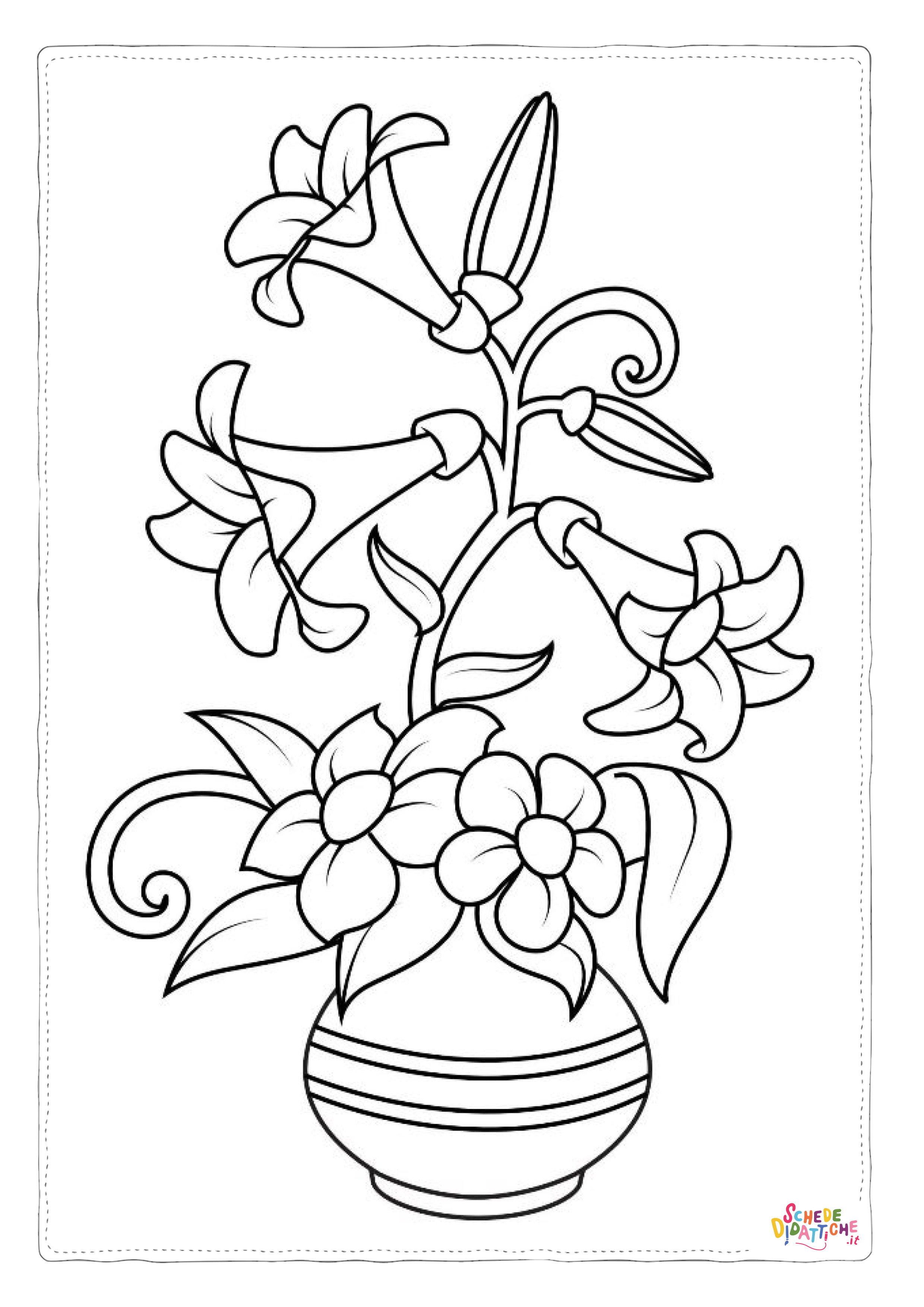 Disegno "Disegno di fiore da stampare e colorare 221" Disegno di fiore da stampare e colorare 221