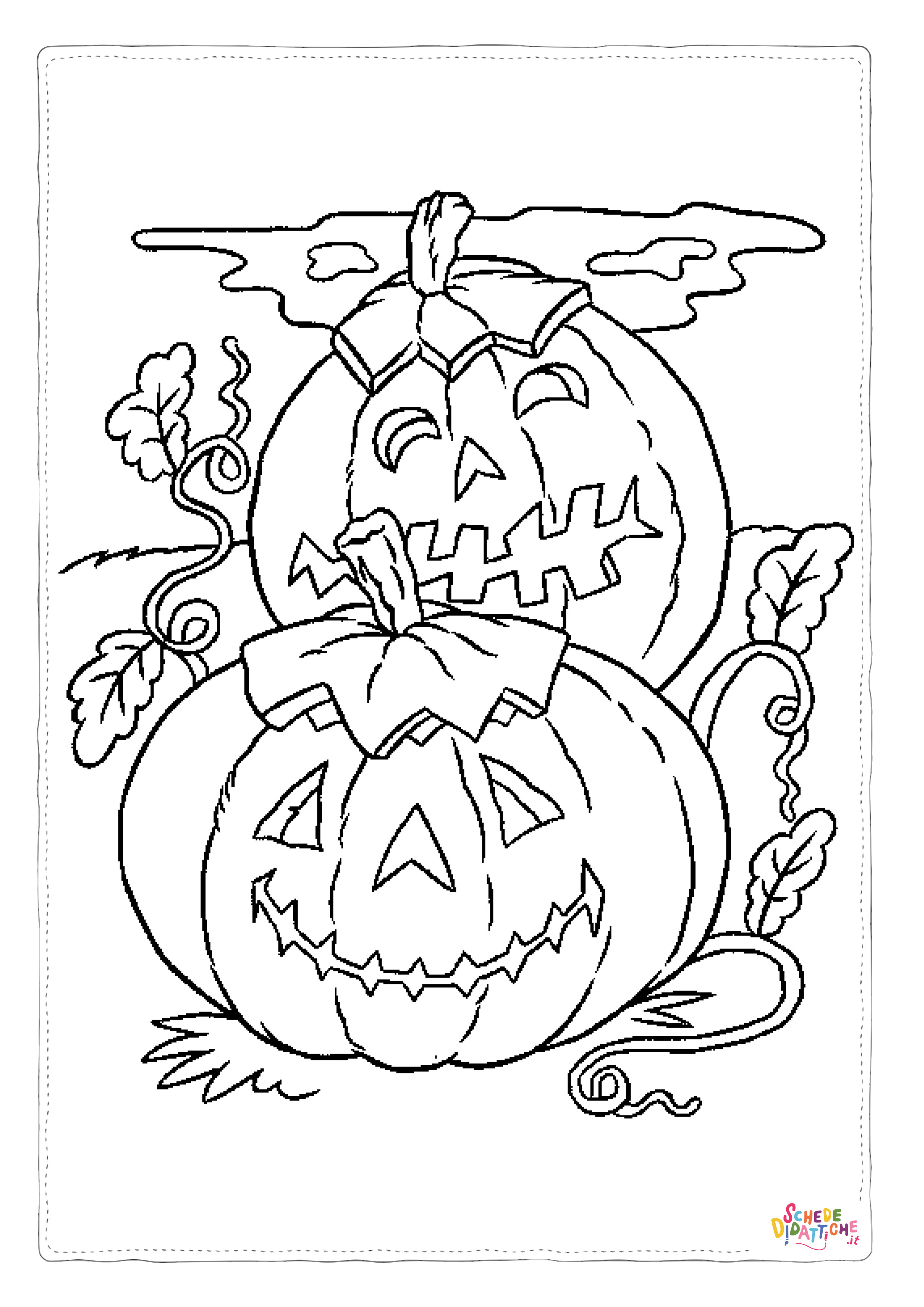 Disegno "Disegno di zucca di Halloween da stampare e colorare 115" Disegno di zucca di Halloween da stampare e colorare 115