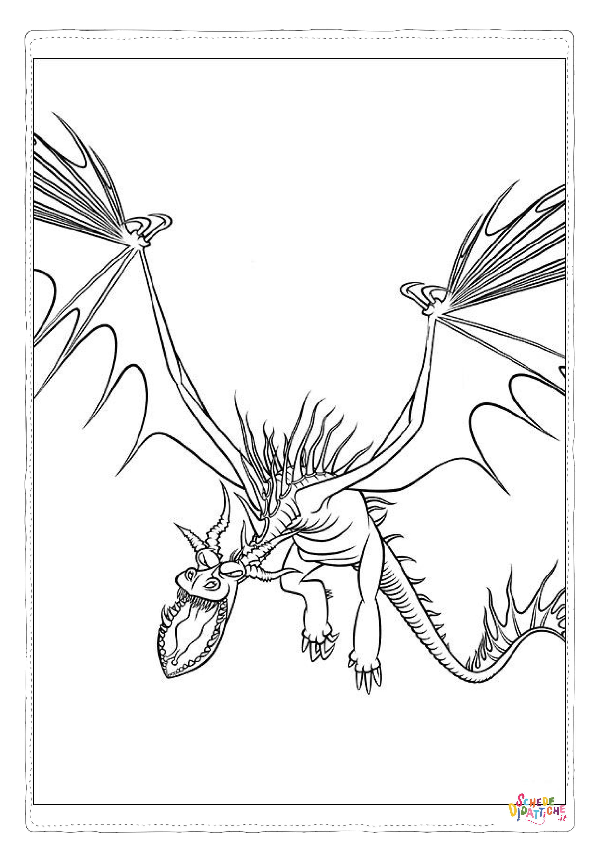 Disegno di Dragon Trainer da stampare e colorare 31