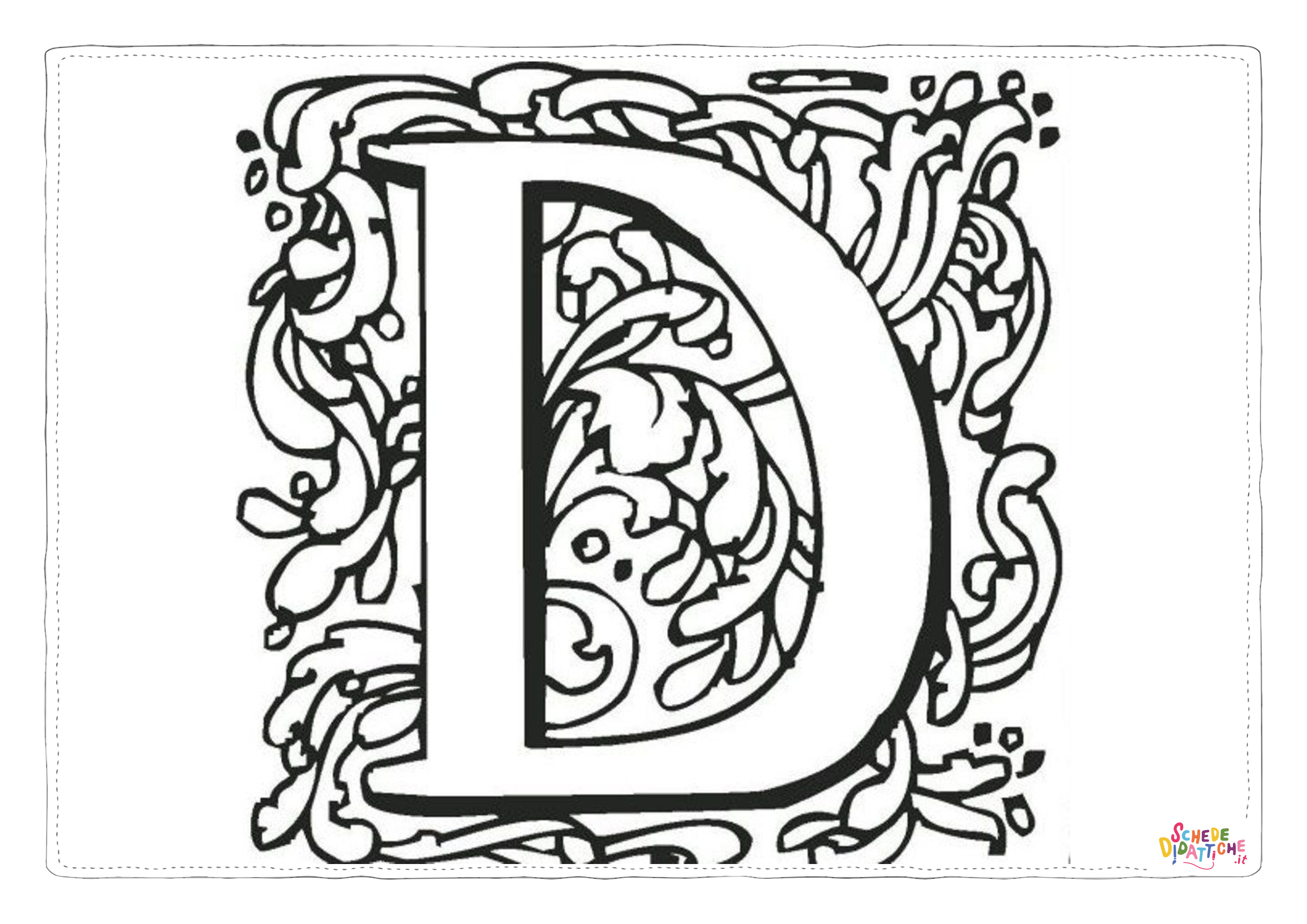 Disegno "Disegno di lettera dell'alfabeto da stampare e colorare 255" Disegno di lettera dell'alfabeto da stampare e colorare 255
