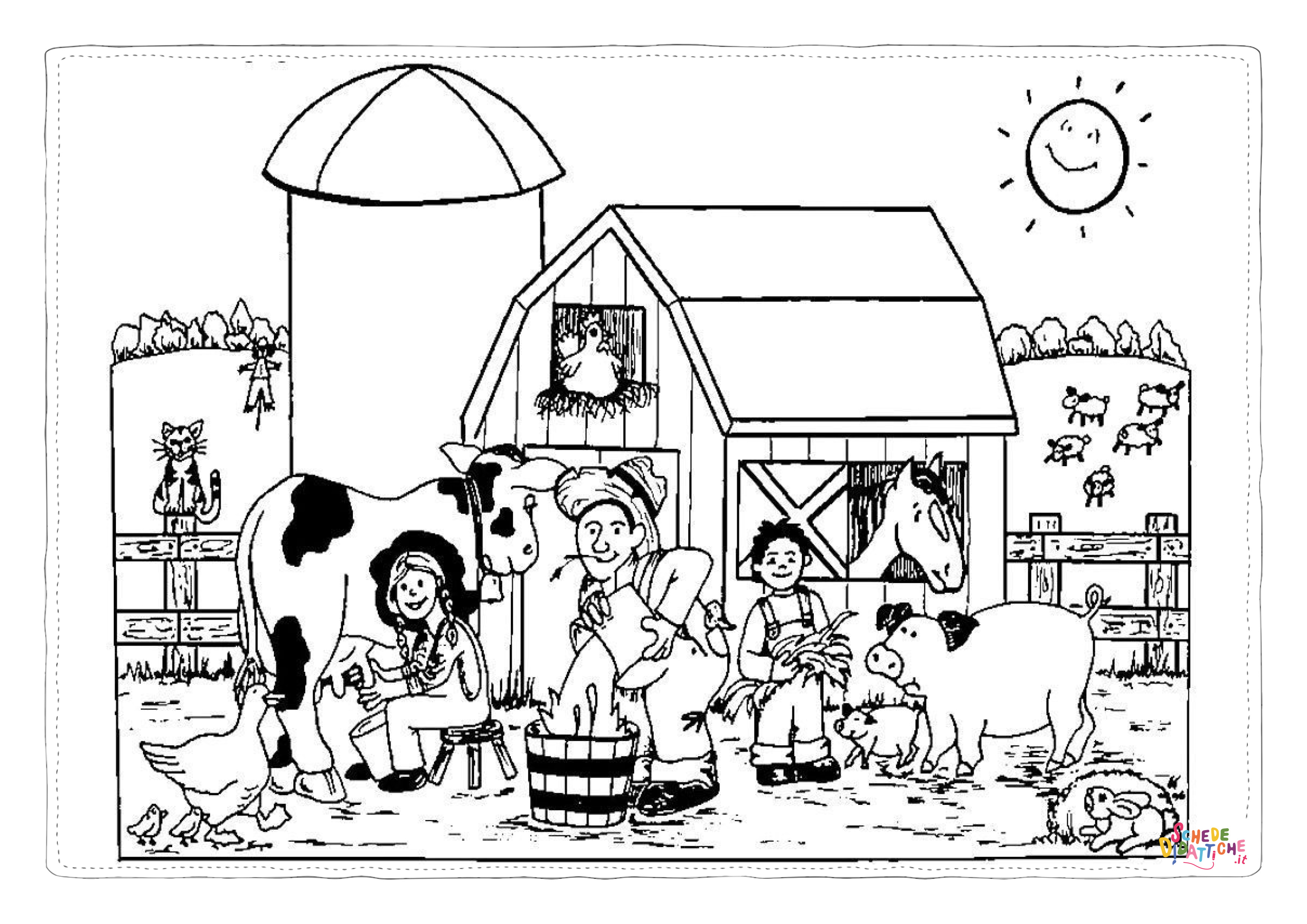 Disegno "Disegno di pastore da stampare e colorare 5" Disegno di pastore da stampare e colorare 5