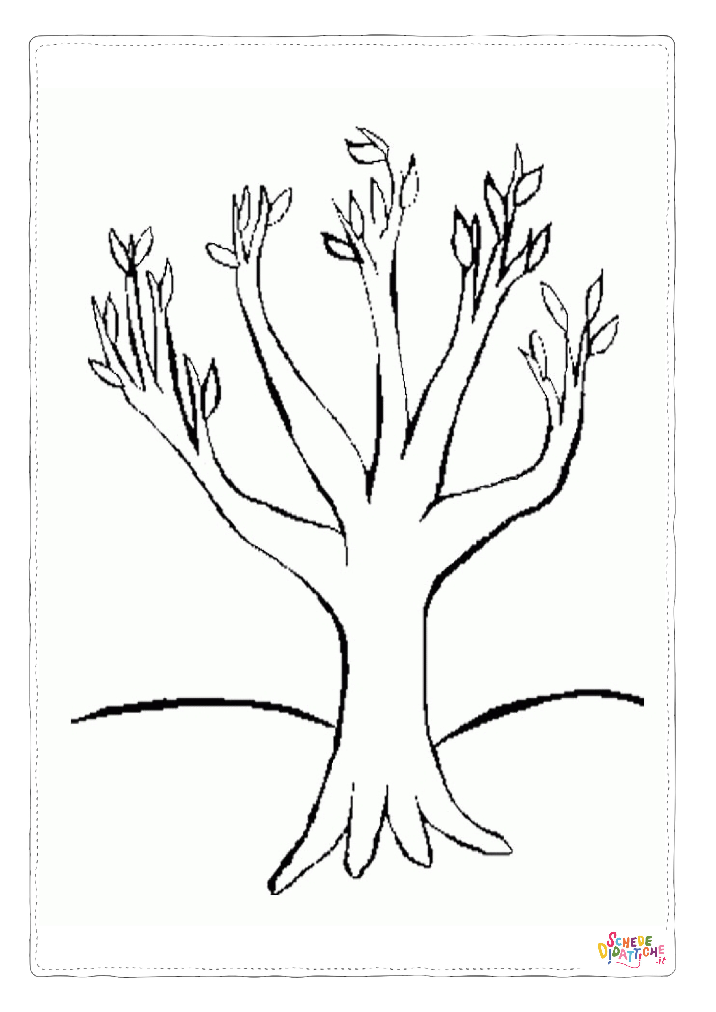 Disegno "Disegno di albero da stampare e colorare 74" Disegno di albero da stampare e colorare 74