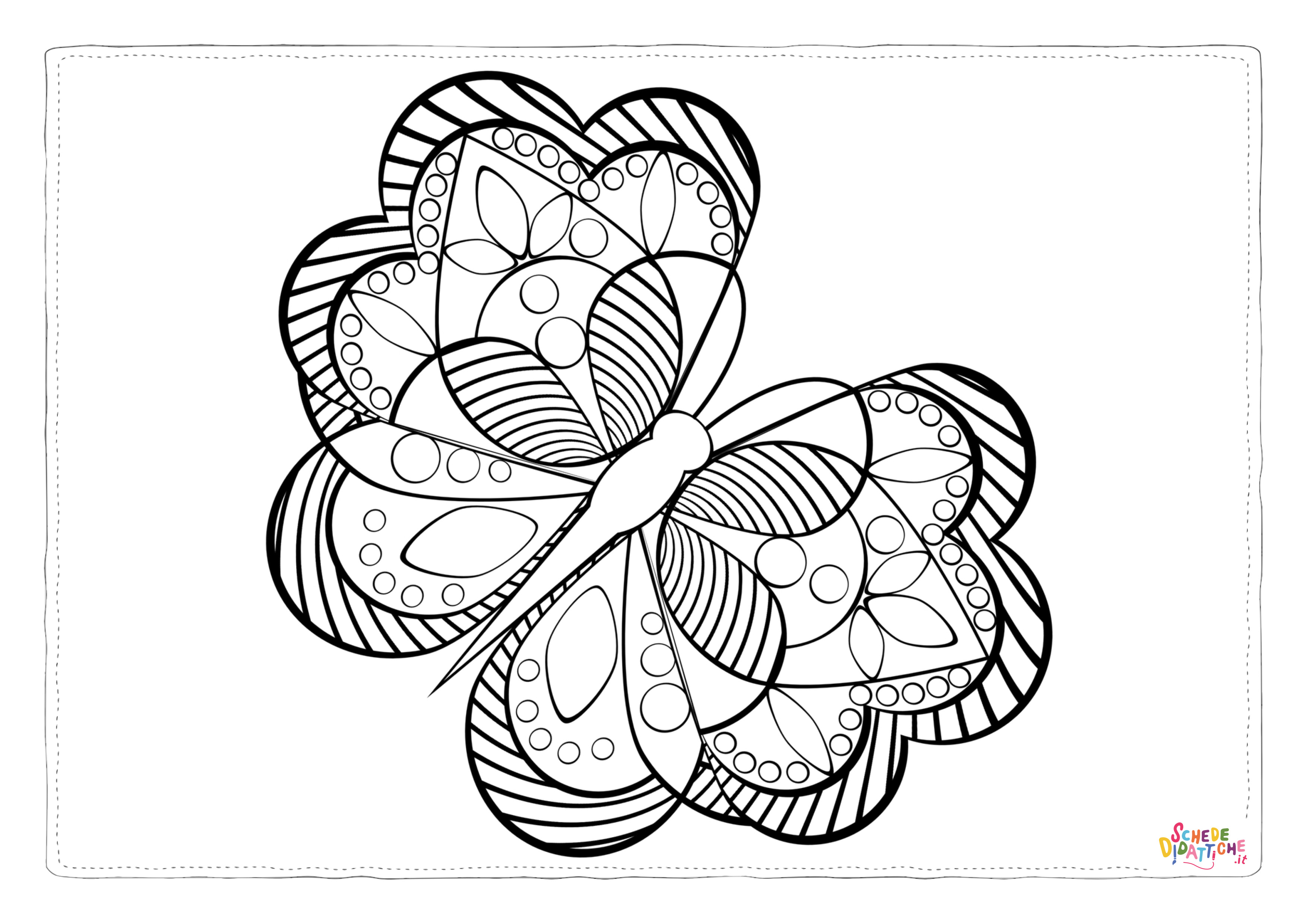 Disegno "Disegno di farfalla da stampare e colorare 250" Disegno di farfalla da stampare e colorare 250