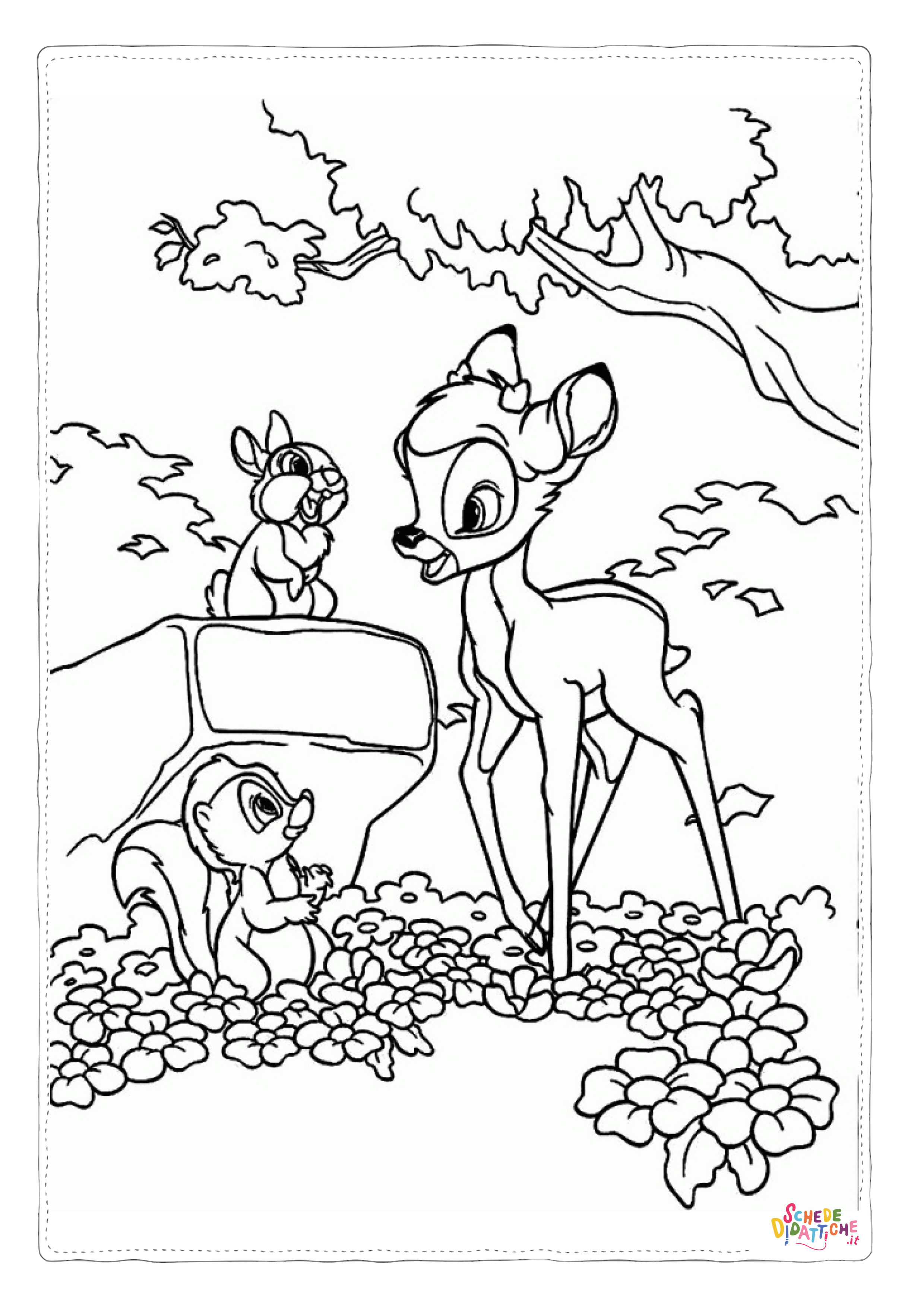 Disegno "Disegno di Bambi da stampare e colorare 10" Disegno di Bambi da stampare e colorare 10