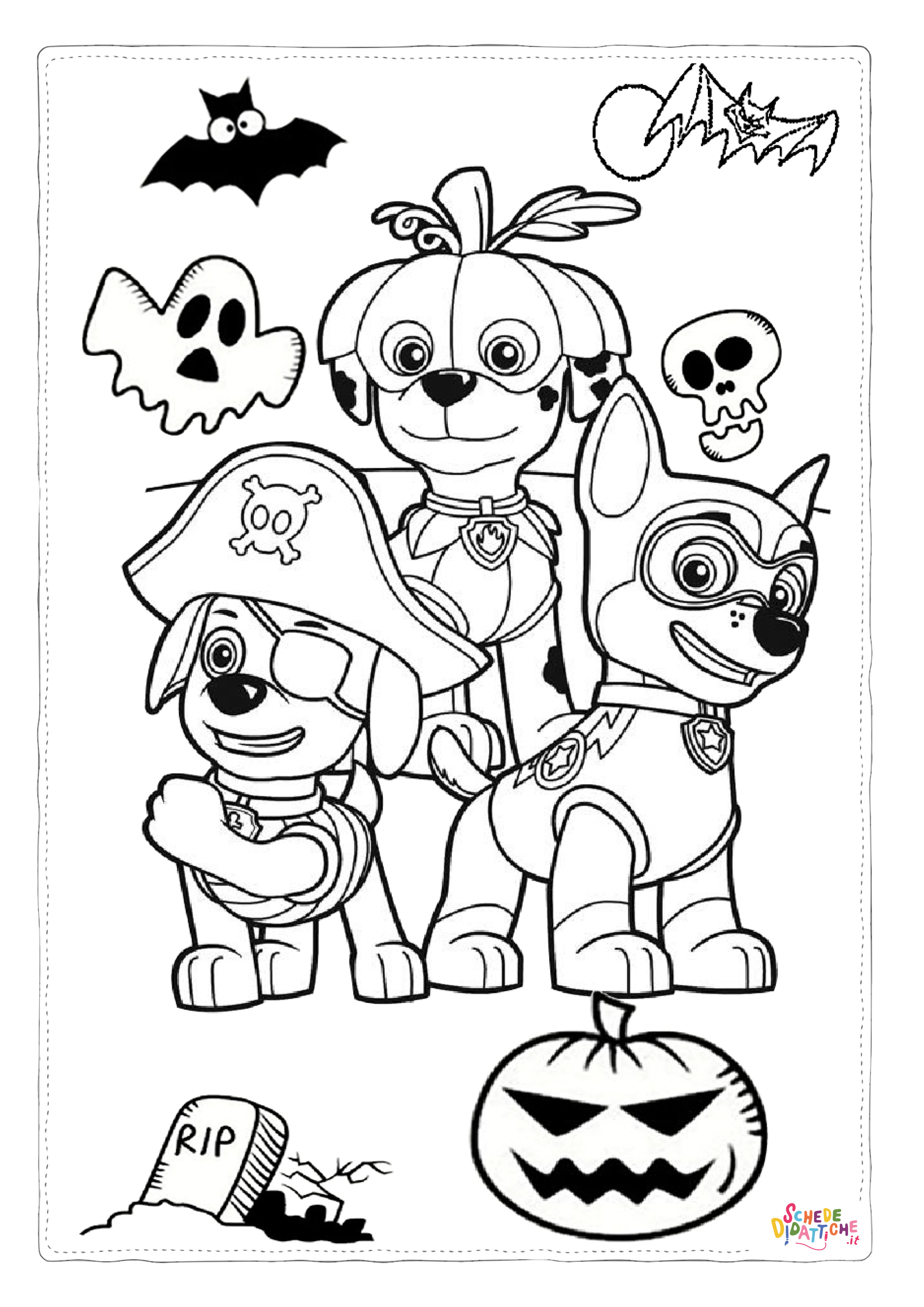 Disegno "Disegno di Paw Patrol - Cane pompiere da stampare e colorare 11" Disegno di Paw Patrol - Cane pompiere da stampare e colorare 11