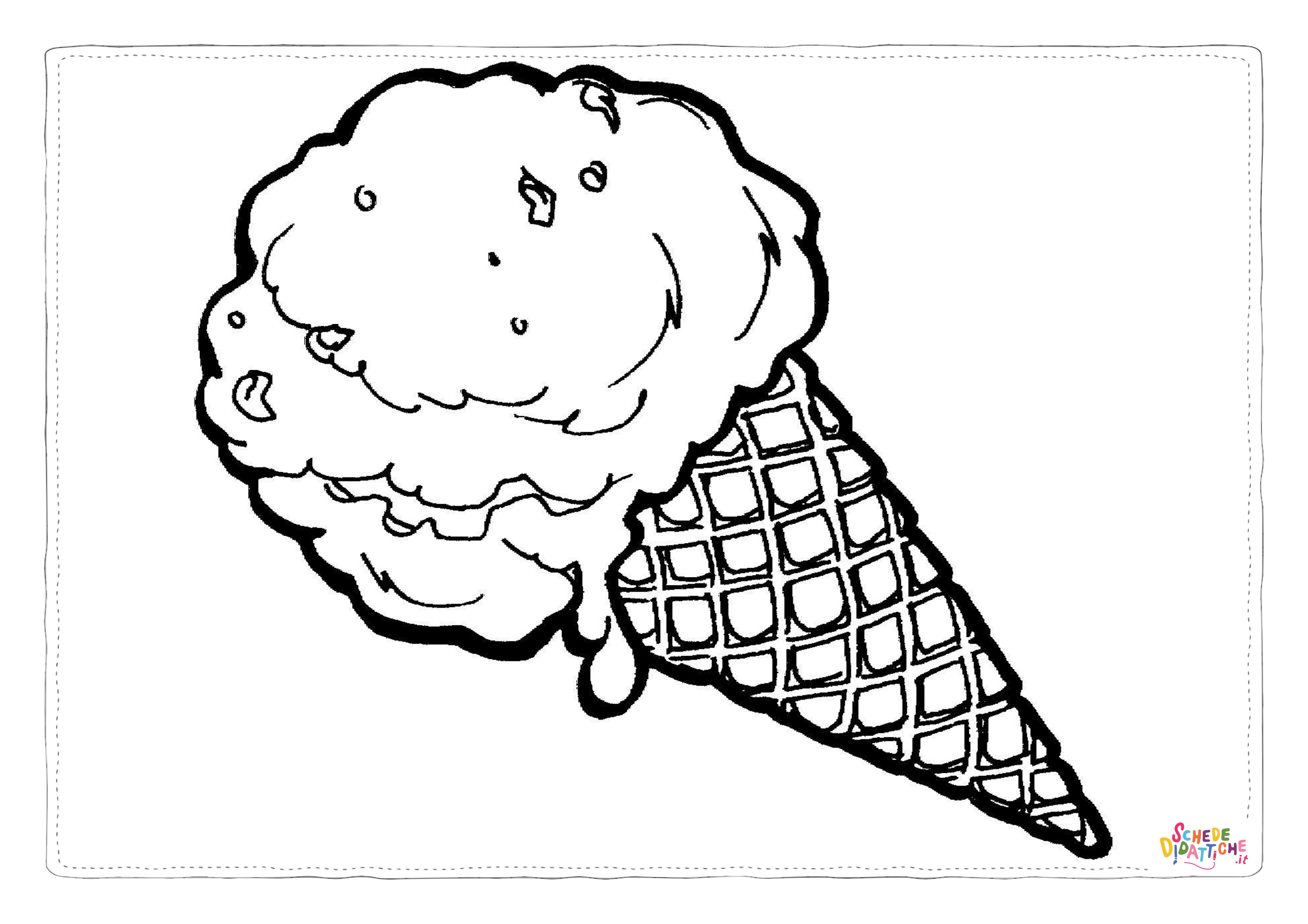 Disegno "Disegno di gelato da stampare e colorare 68" Disegno di gelato da stampare e colorare 68