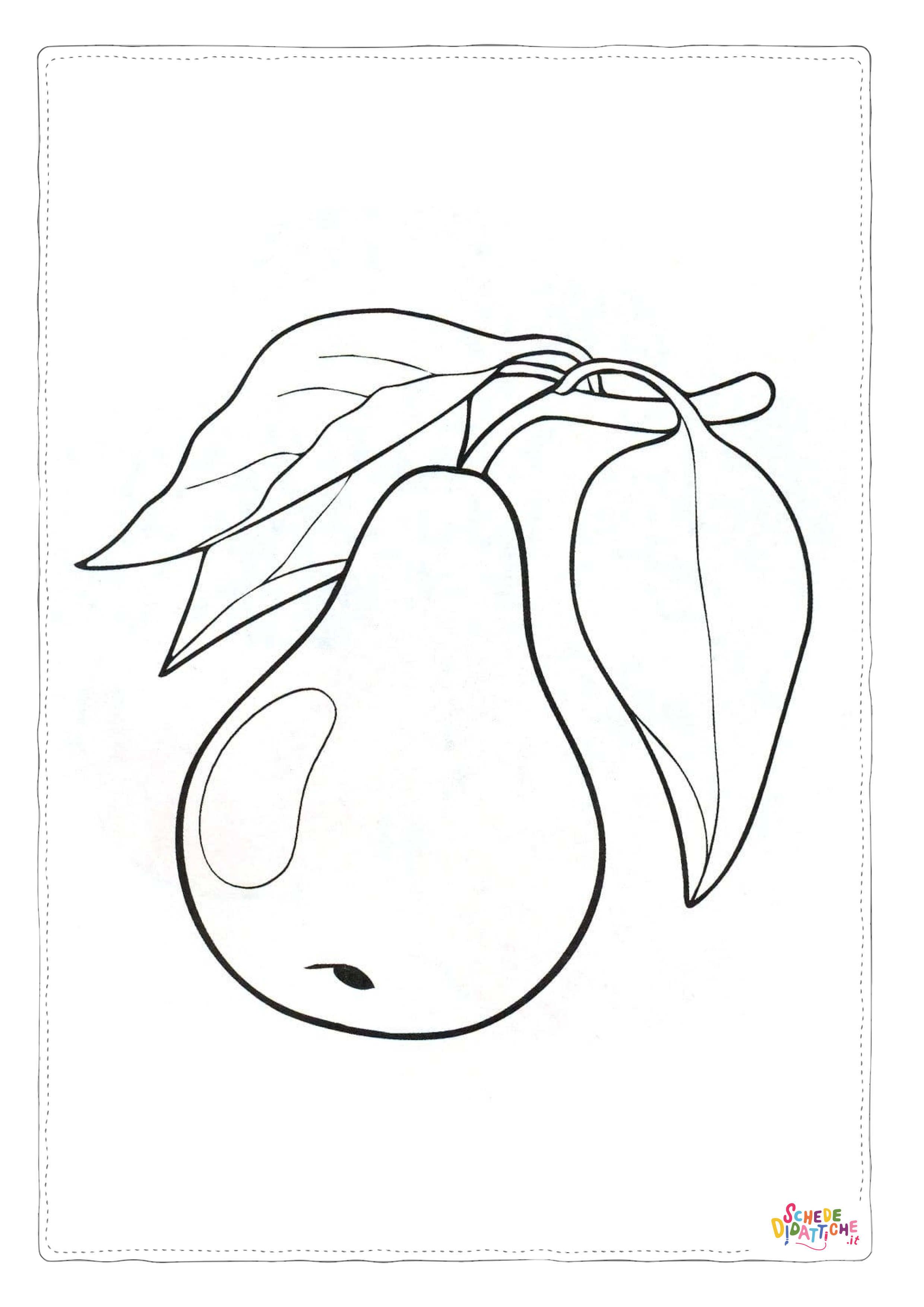 Disegno "Disegno di pera da stampare e colorare 10" Disegno di pera da stampare e colorare 10