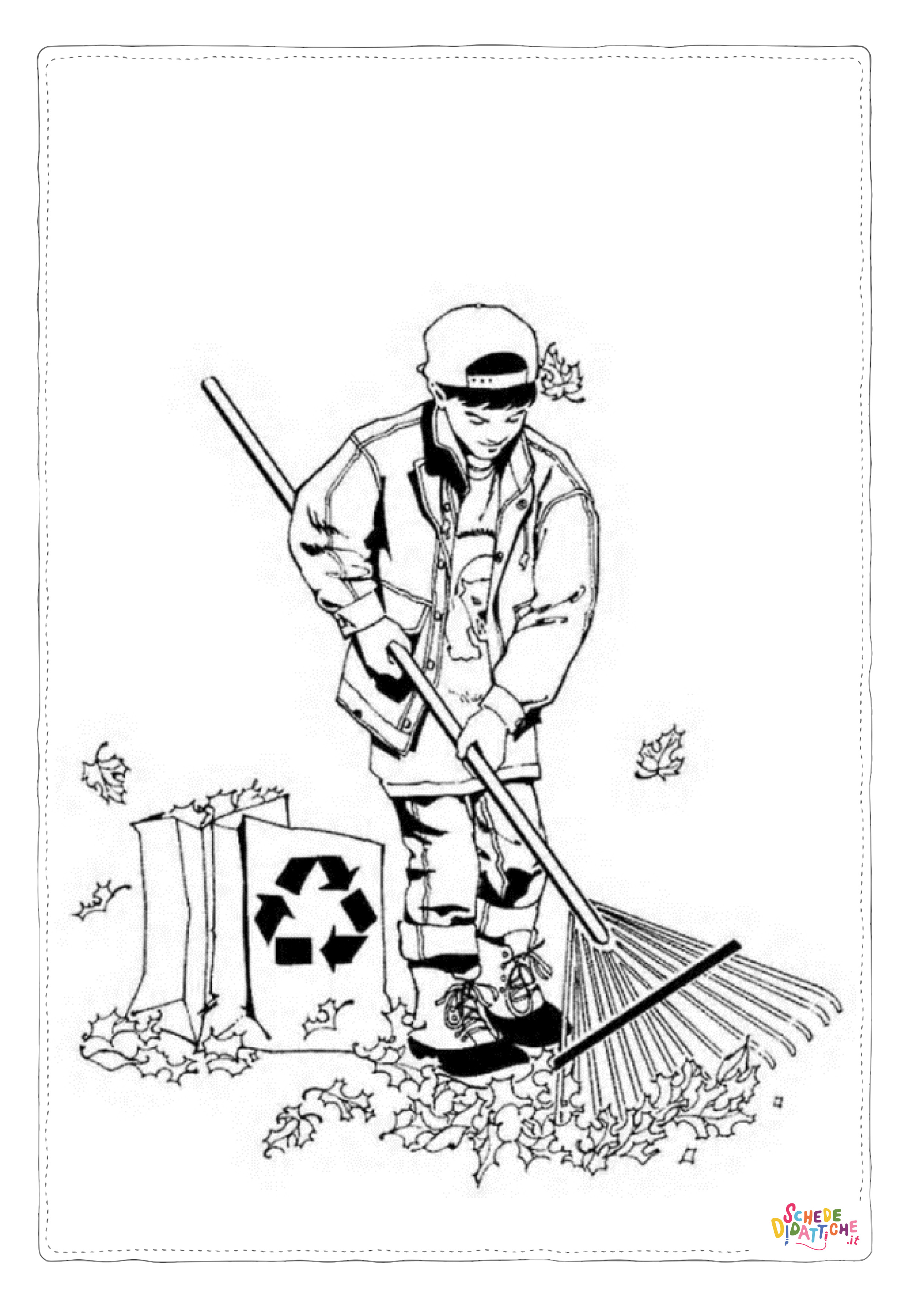Disegno "Disegno di giardiniere da stampare e colorare 7" Disegno di giardiniere da stampare e colorare 7