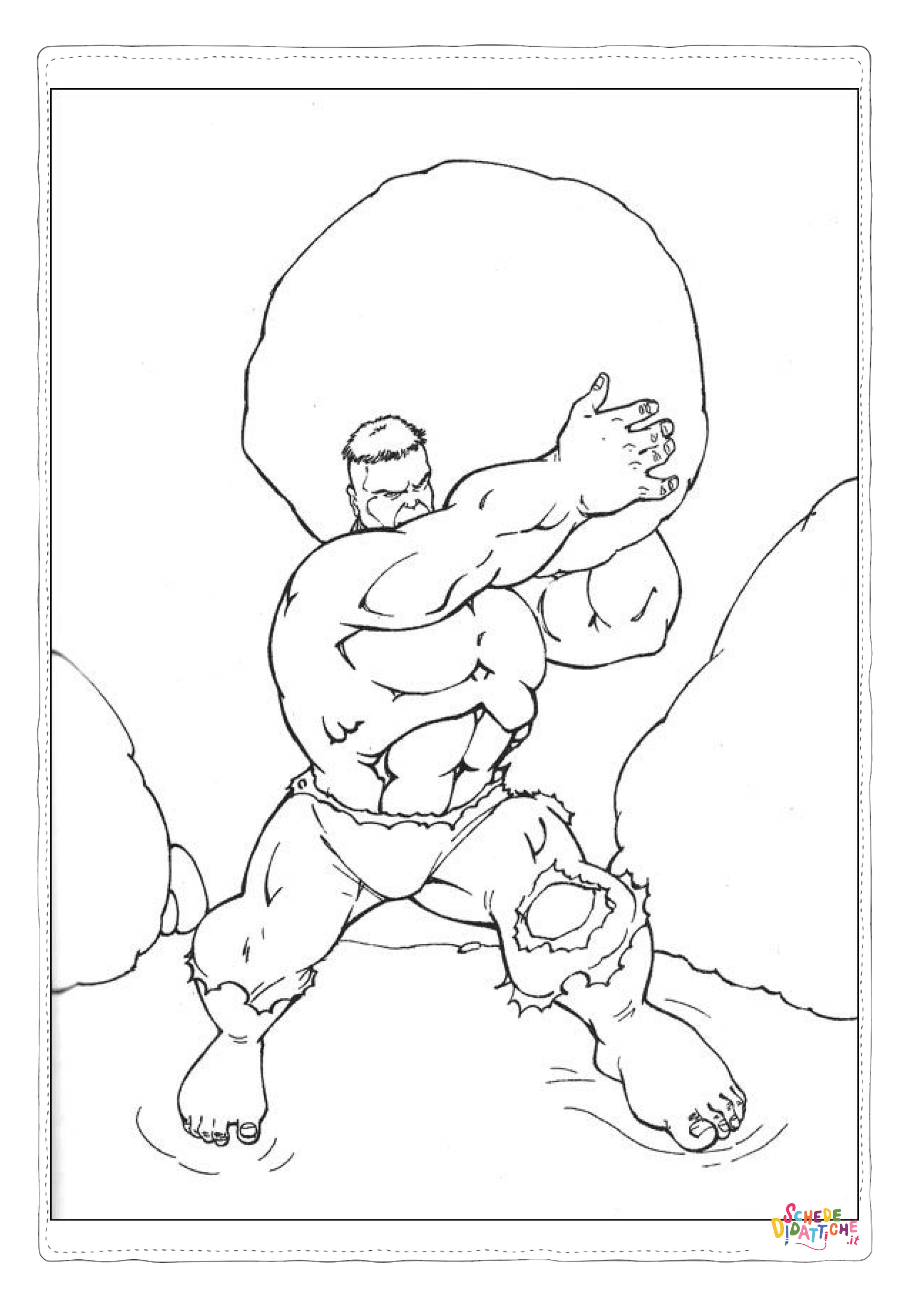 Disegno "Disegno di Hulk da stampare e colorare 50" Disegno di Hulk da stampare e colorare 50