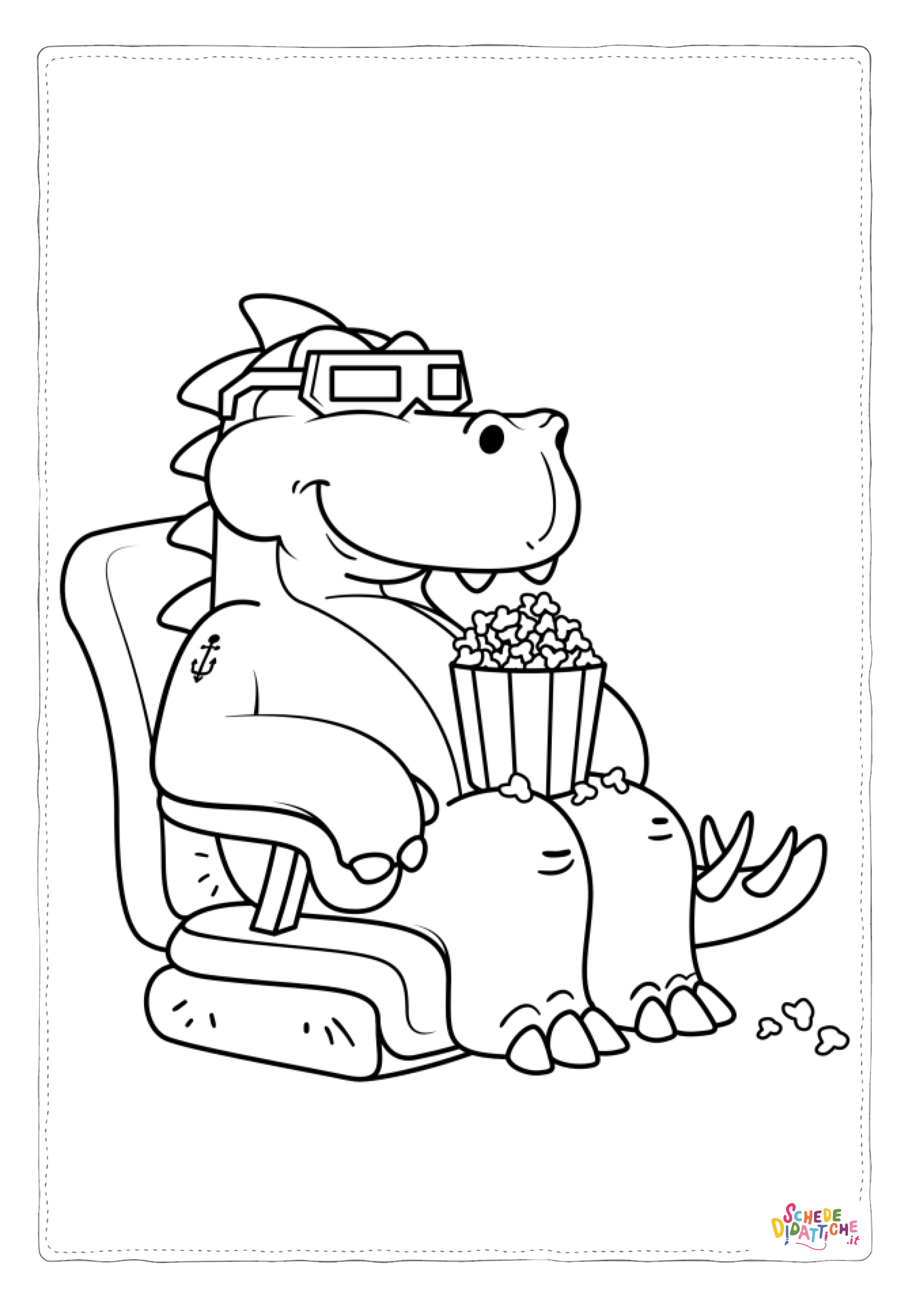 Disegno "Disegno di Dino da stampare e colorare 2" Disegno di Dino da stampare e colorare 2