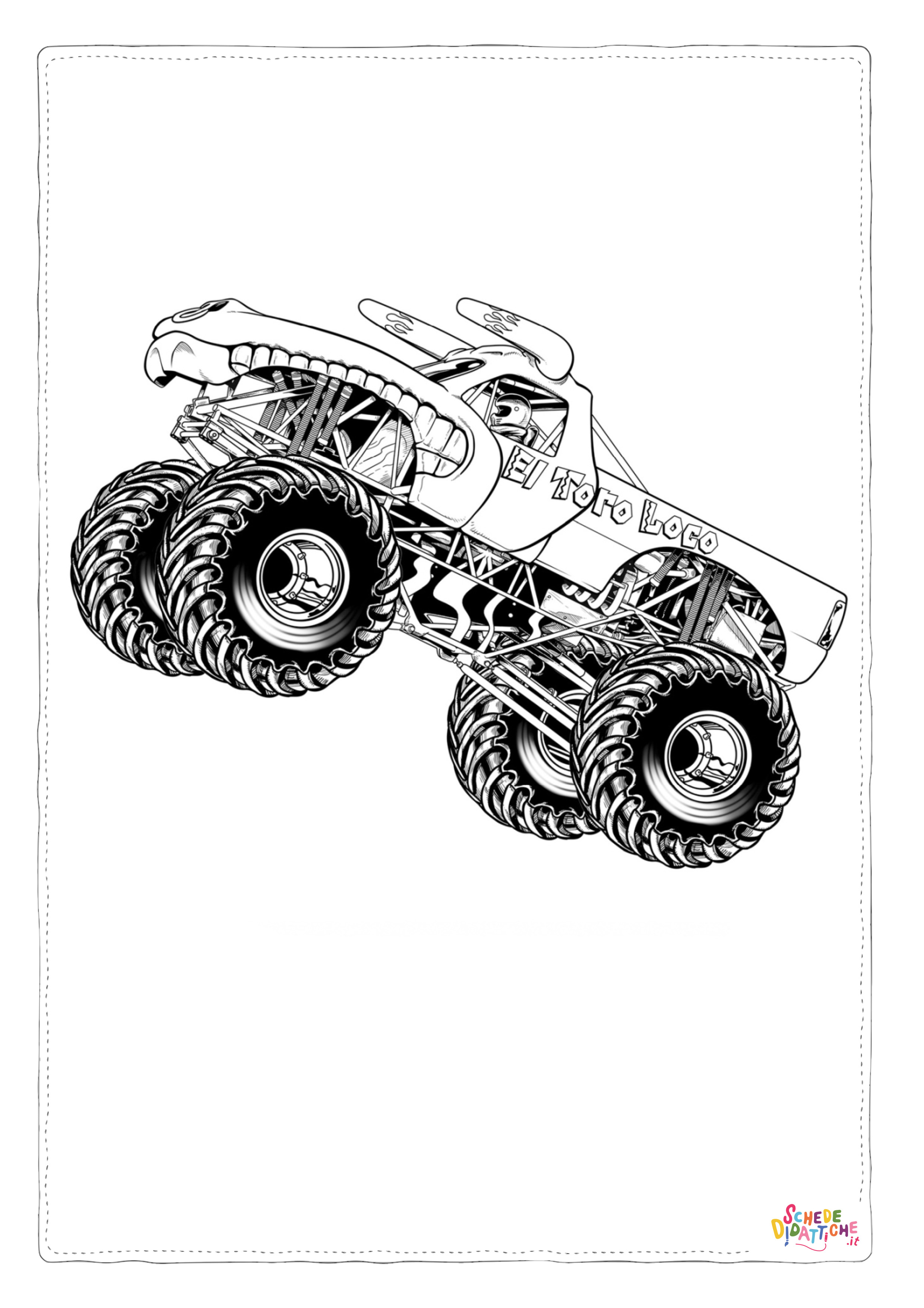 Disegno di monstertruck da stampare e colorare 35